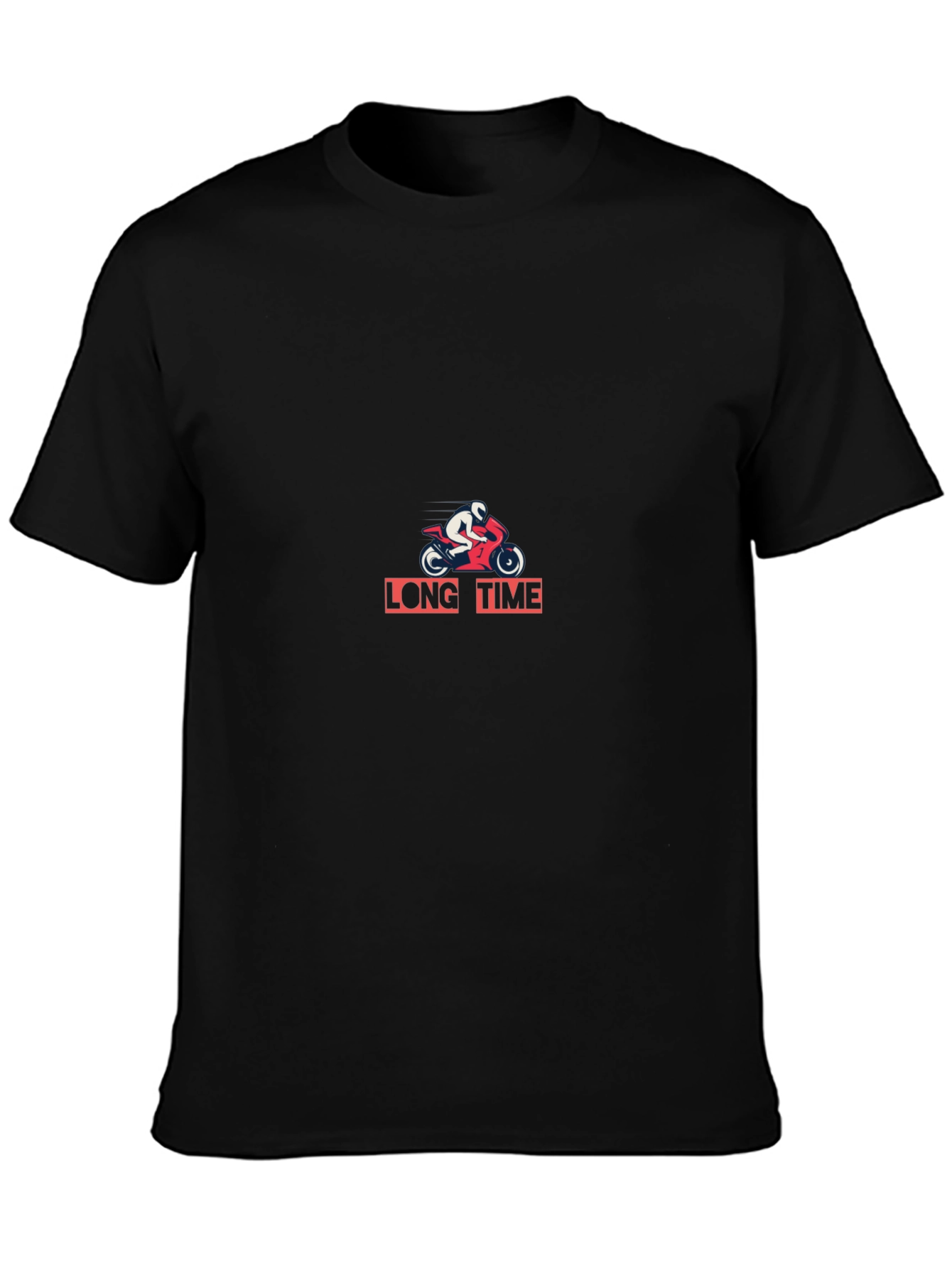 Motorcycle Rider Graphic T-Shirt - Long Time Design