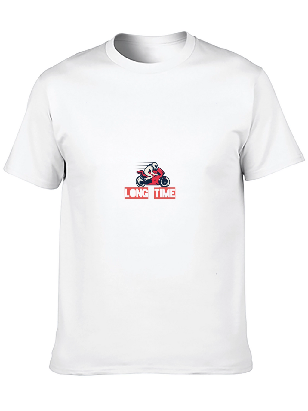 Motorcycle Rider Graphic T-Shirt - Long Time Design