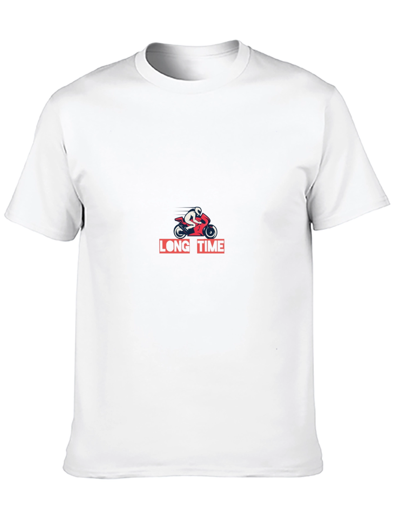 Motorcycle Rider Graphic T-Shirt - Long Time Design