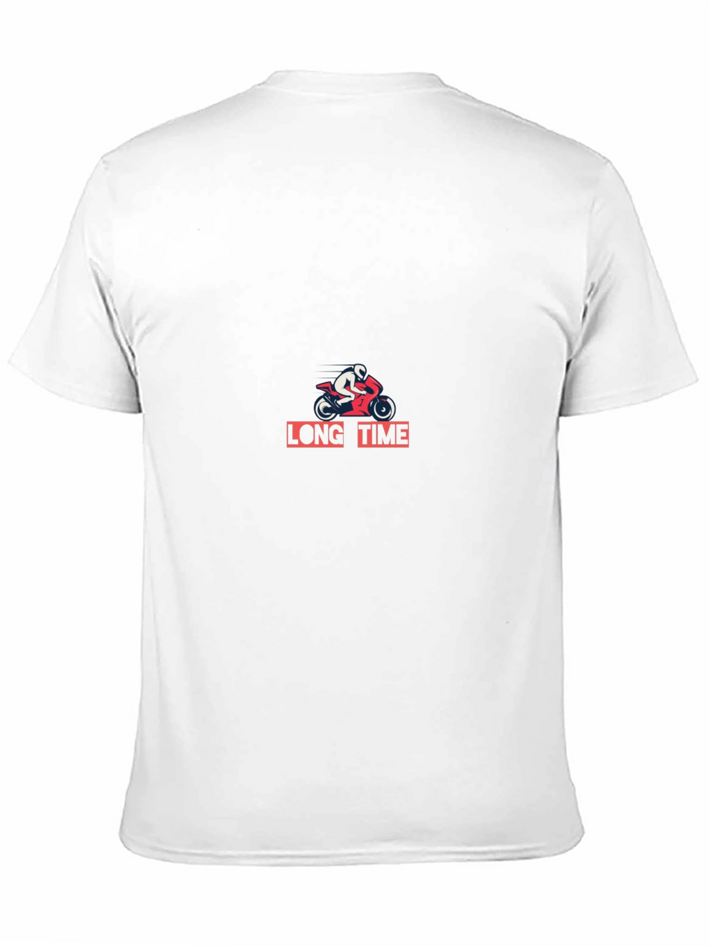 Motorcycle Rider Graphic T-Shirt - Long Time Design
