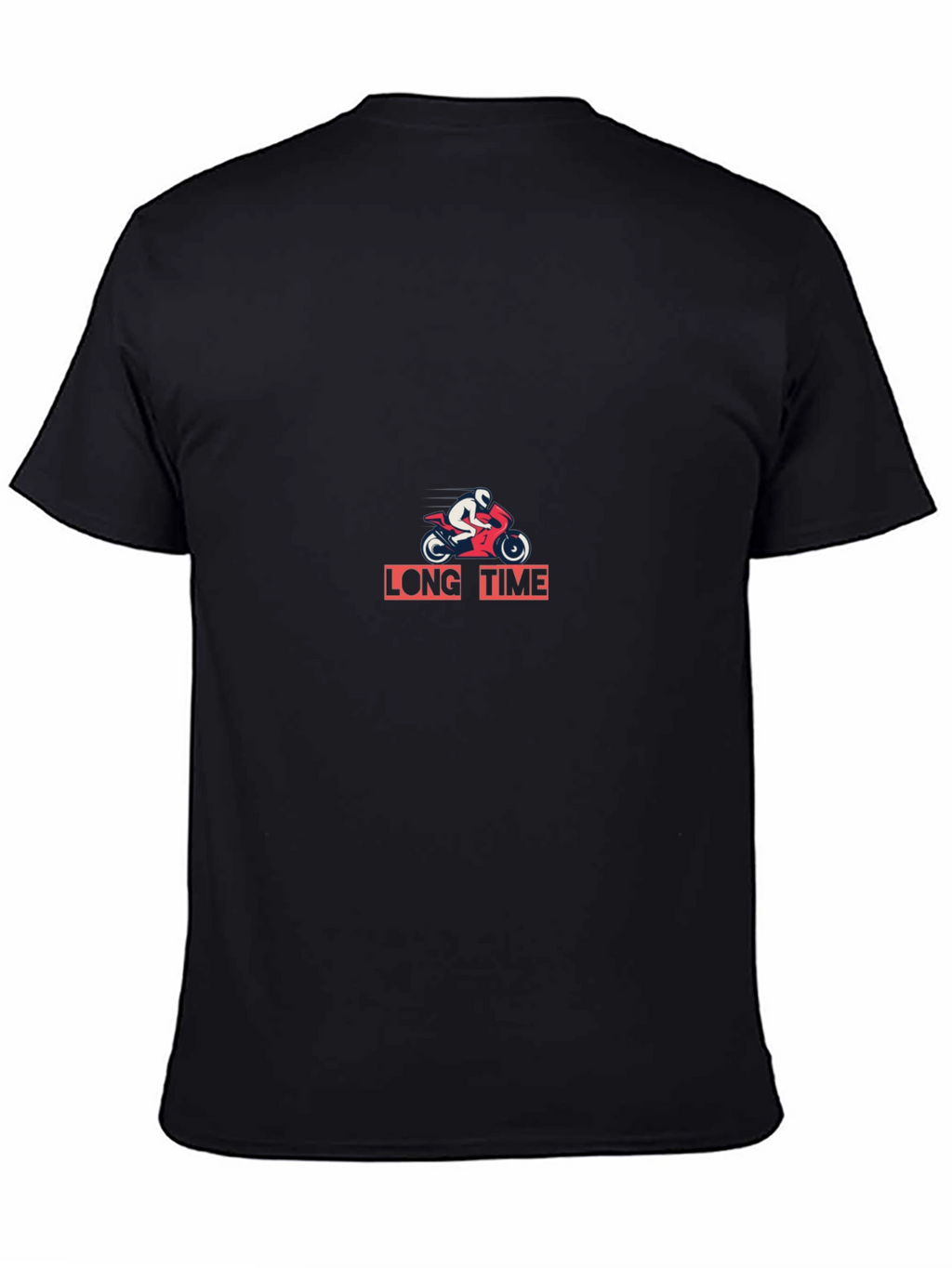 Motorcycle Rider Graphic T-Shirt - Long Time Design