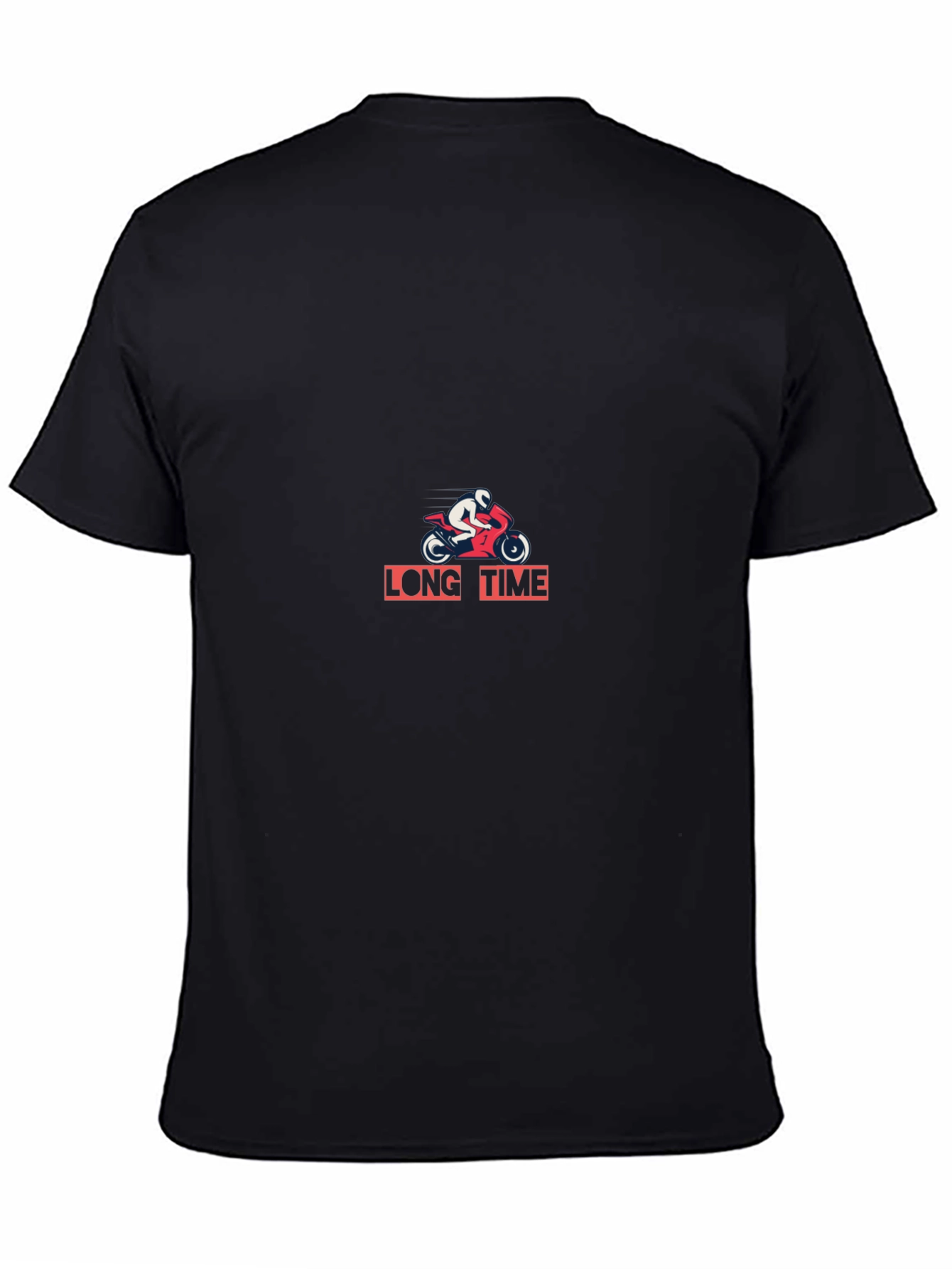 Motorcycle Rider Graphic T-Shirt - Long Time Design