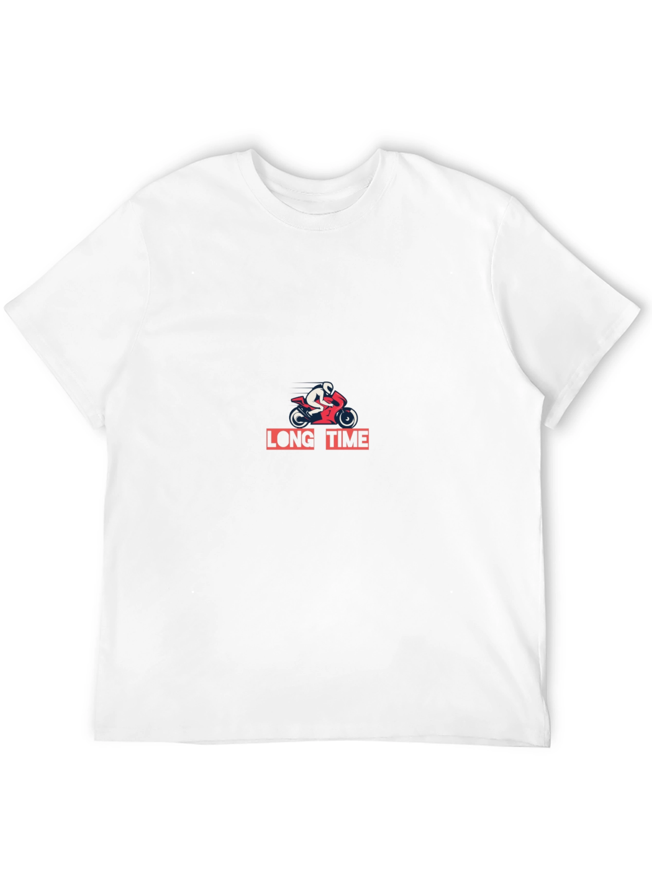 Motorcycle Rider Graphic T-Shirt - Long Time Design