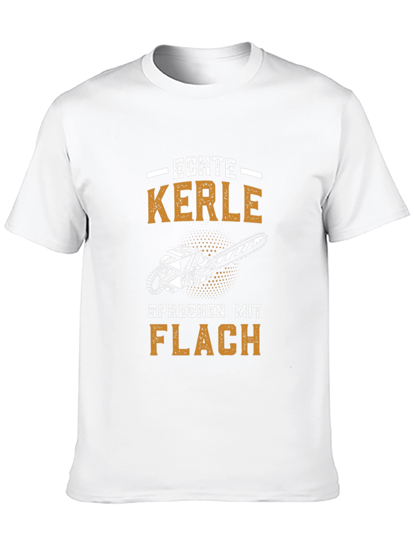 Echte Kerle T-Shirt | Chainsaw Graphic Tee | Mens Black Cotton Shirt