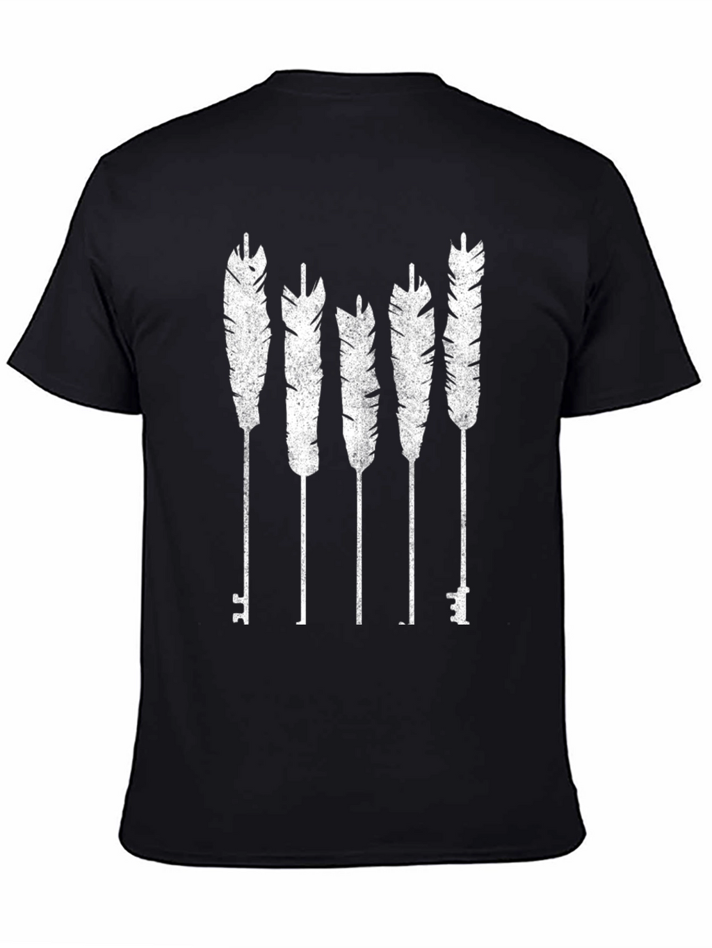 Feather & Key Graphic T-Shirt