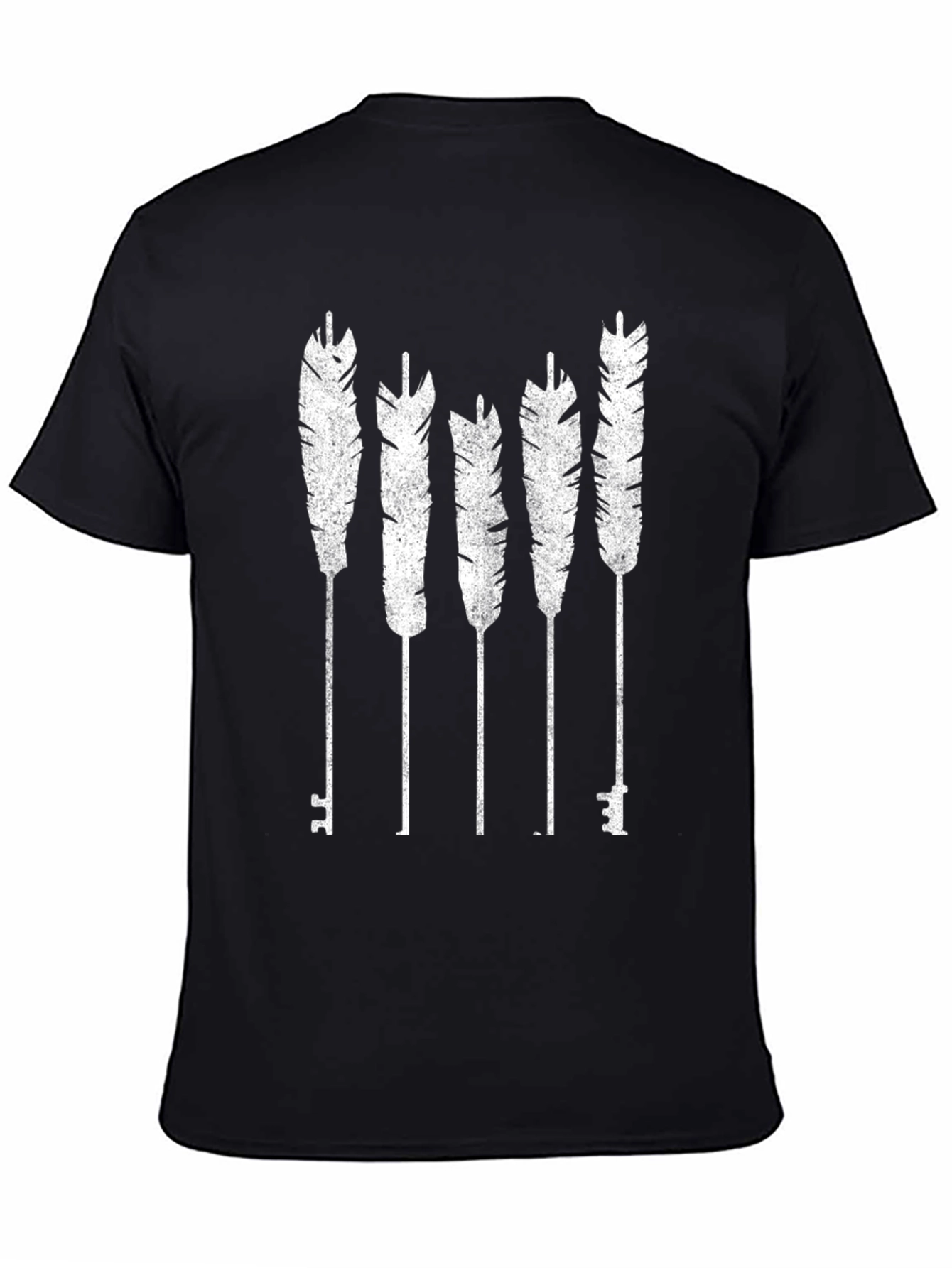 Feather & Key Graphic T-Shirt