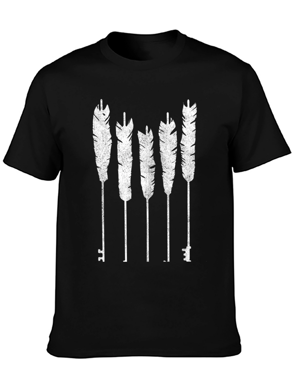 Feather & Key Graphic T-Shirt