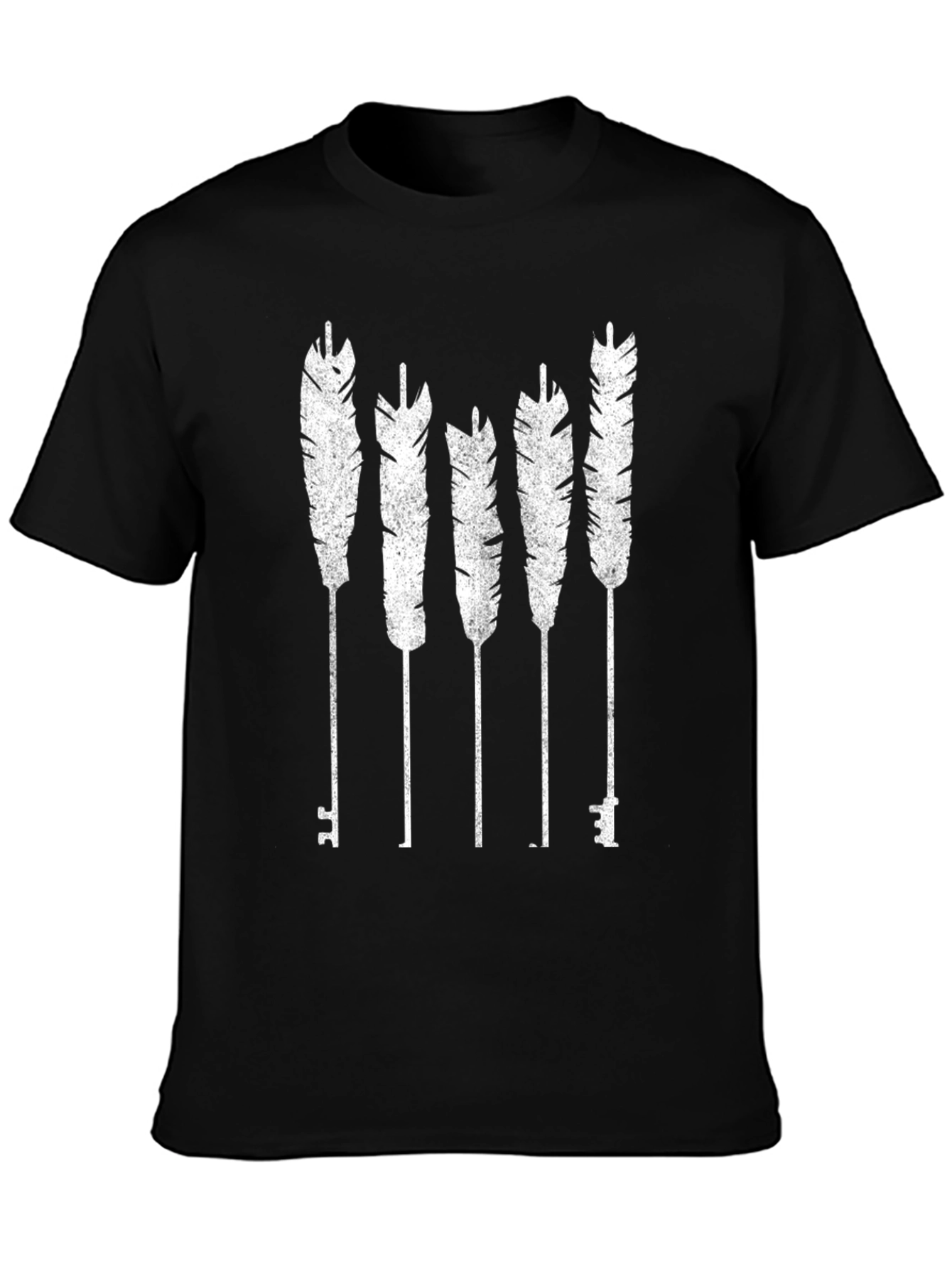 Feather & Key Graphic T-Shirt