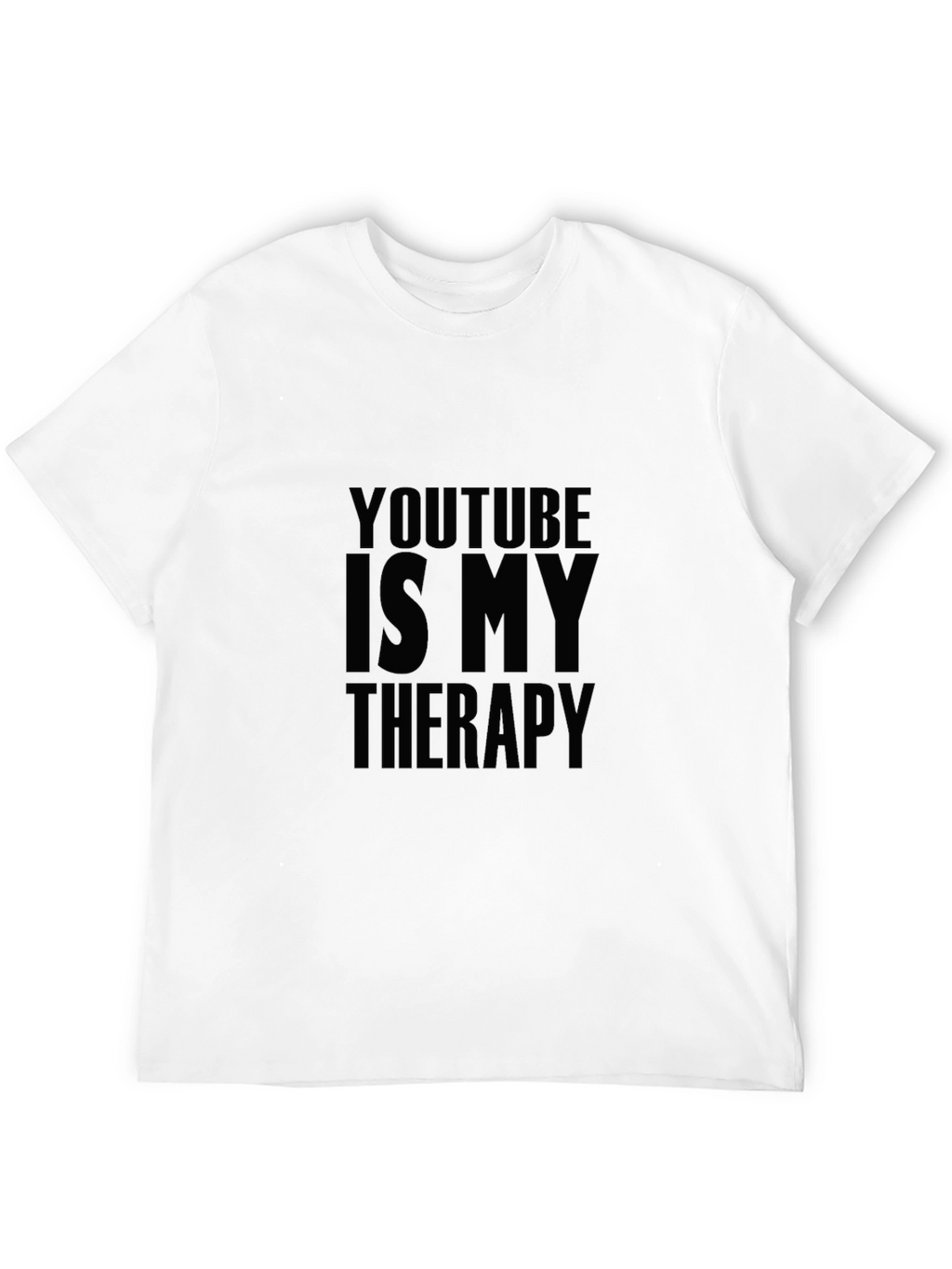 YouTube Is My Therapy Graphic T-Shirt - Black
