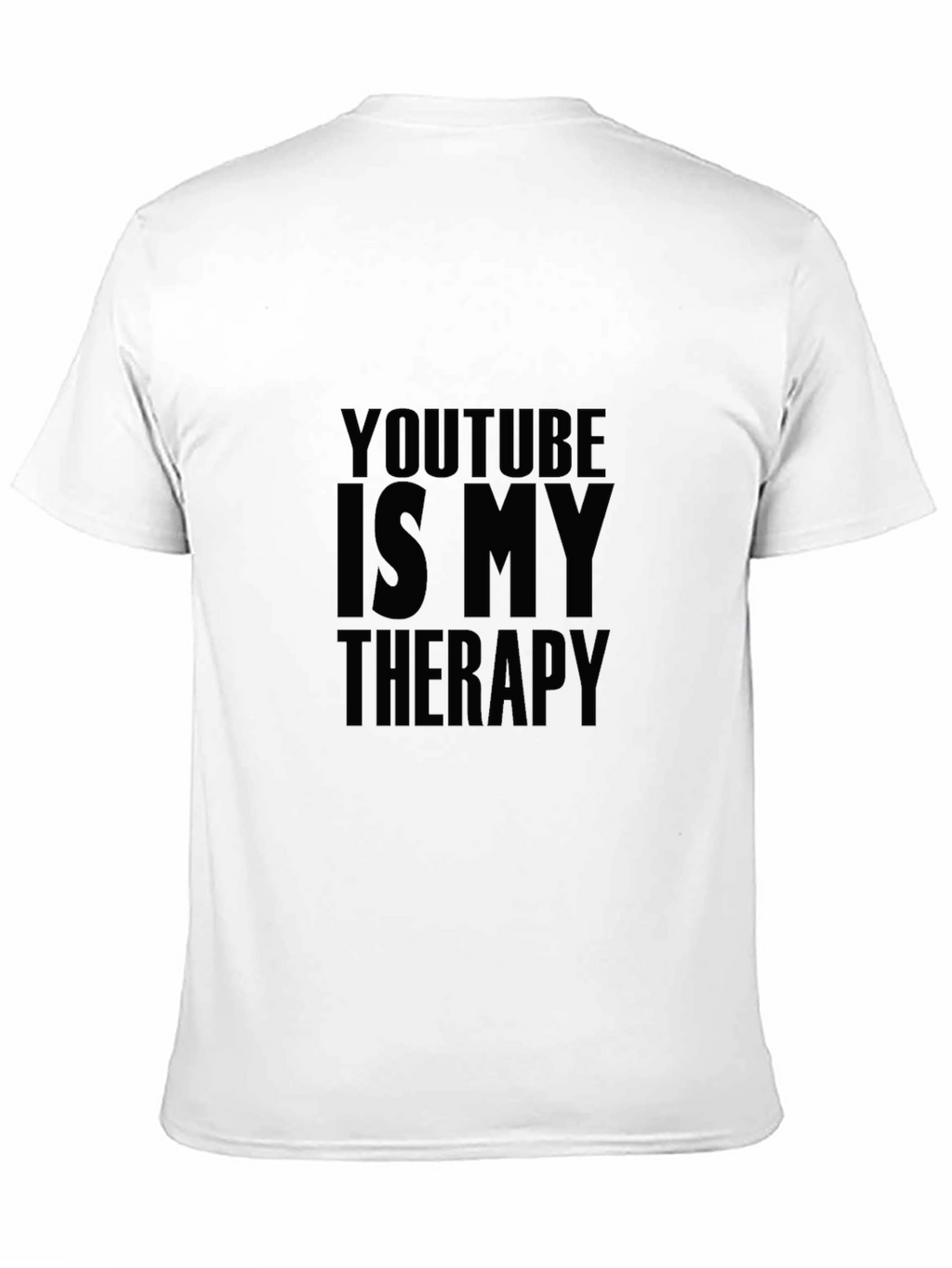 YouTube Is My Therapy Graphic T-Shirt - Black