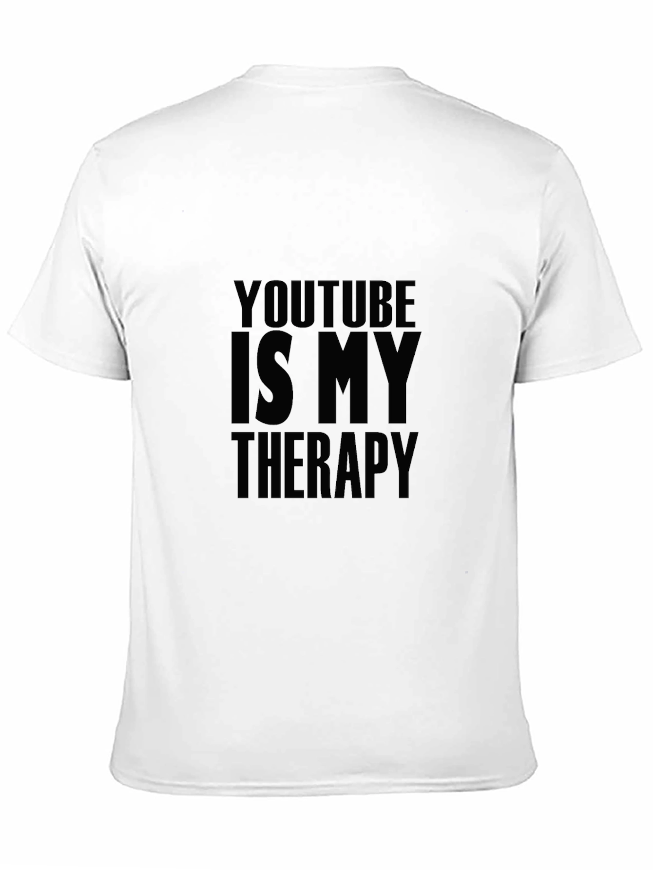 YouTube Is My Therapy Graphic T-Shirt - Black