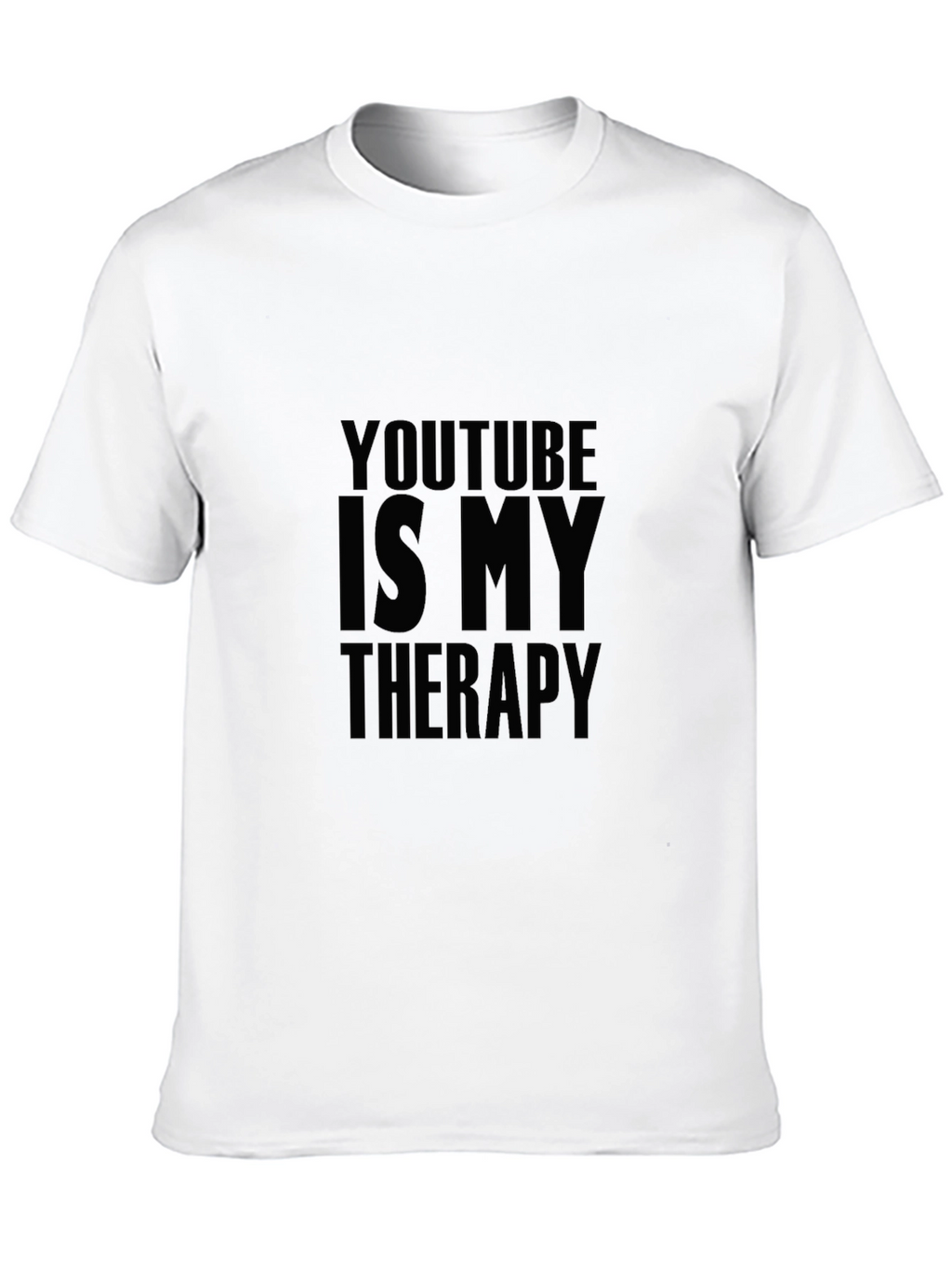 YouTube Is My Therapy Graphic T-Shirt - Black