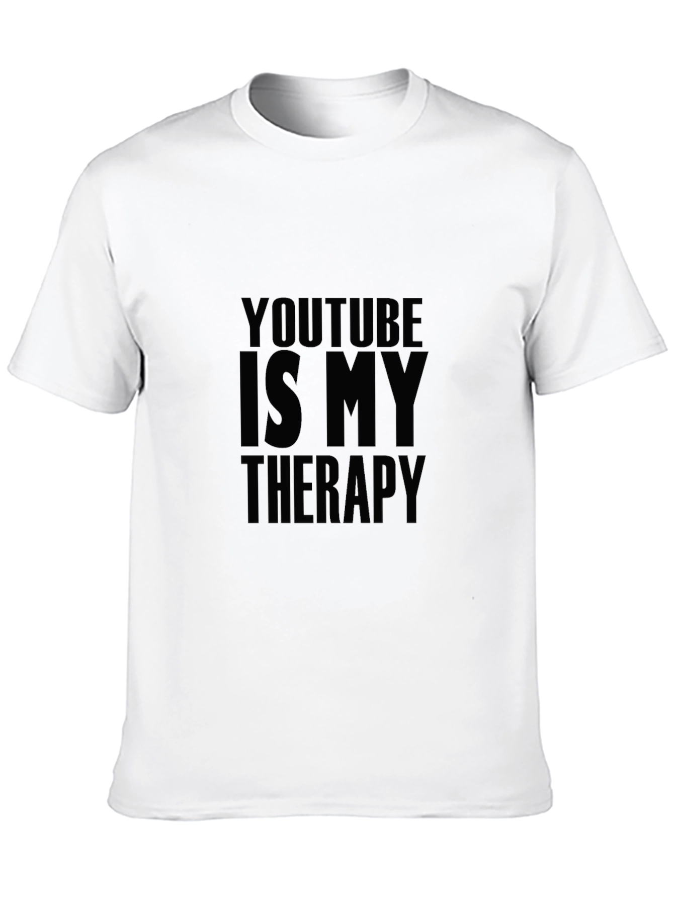 YouTube Is My Therapy Graphic T-Shirt - Black