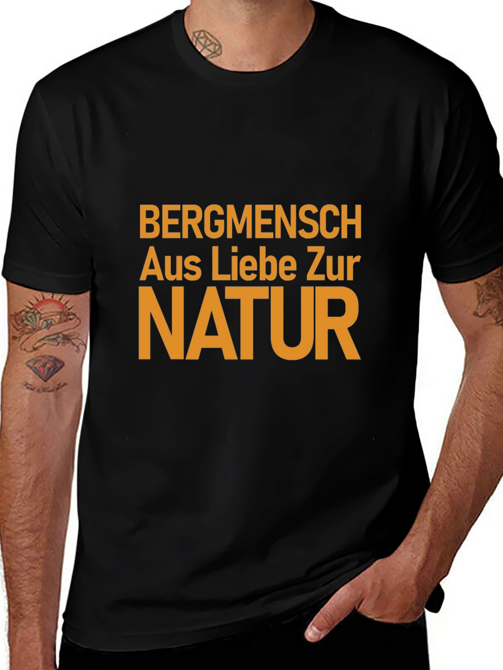 Bergmensch Nature Lover Black T-Shirt