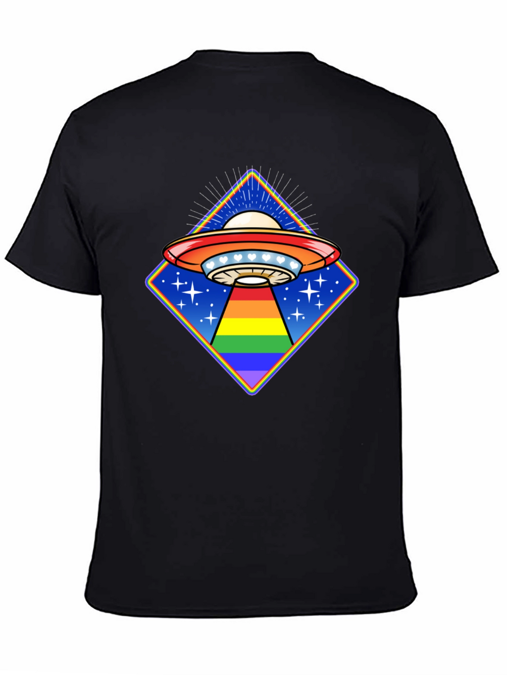 Rainbow Alien UFO T-Shirt