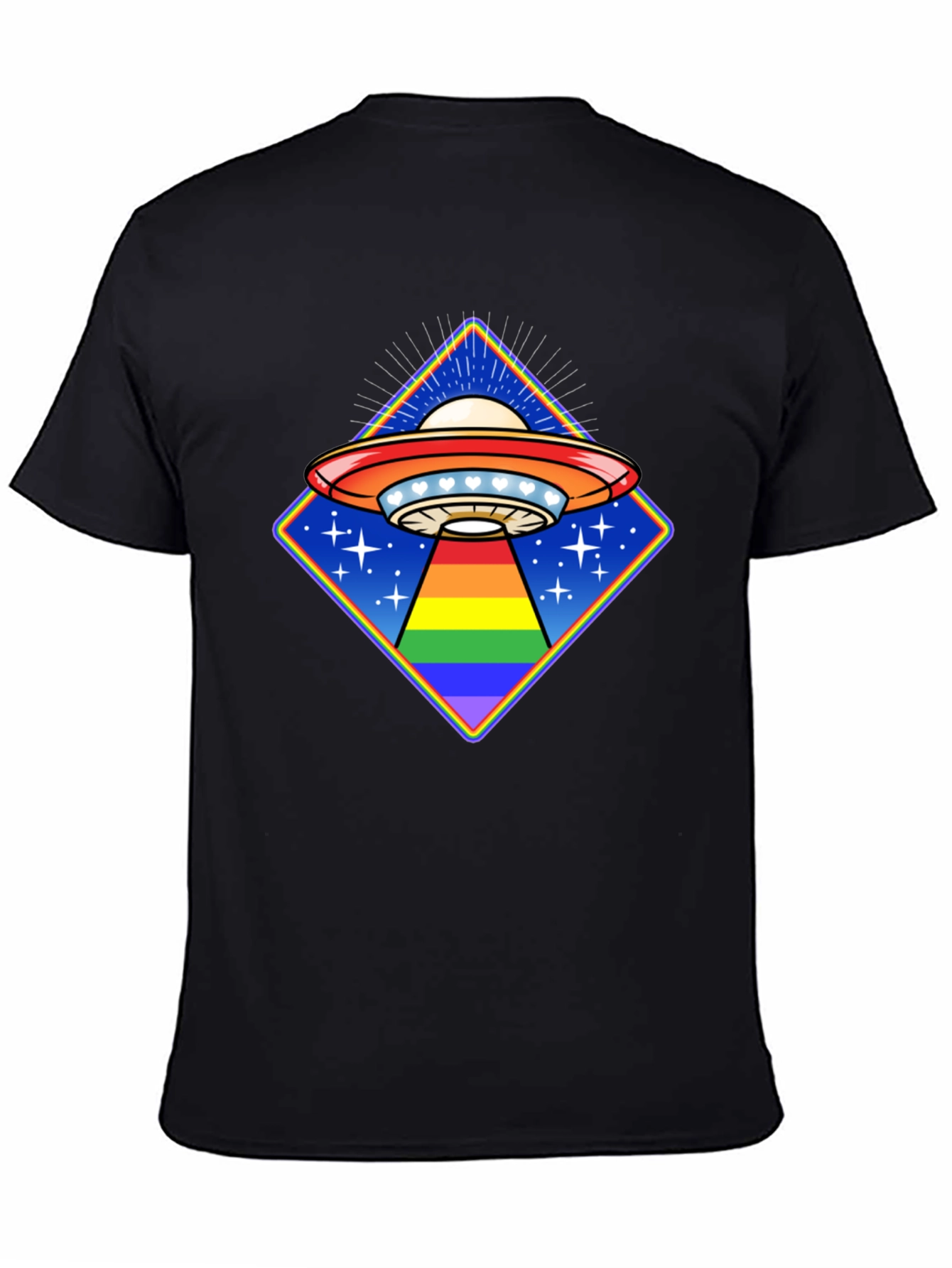 Rainbow Alien UFO T-Shirt