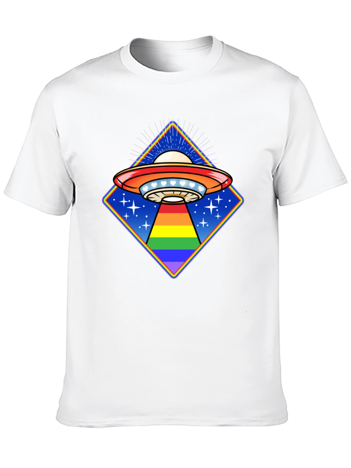 Rainbow Alien UFO T-Shirt