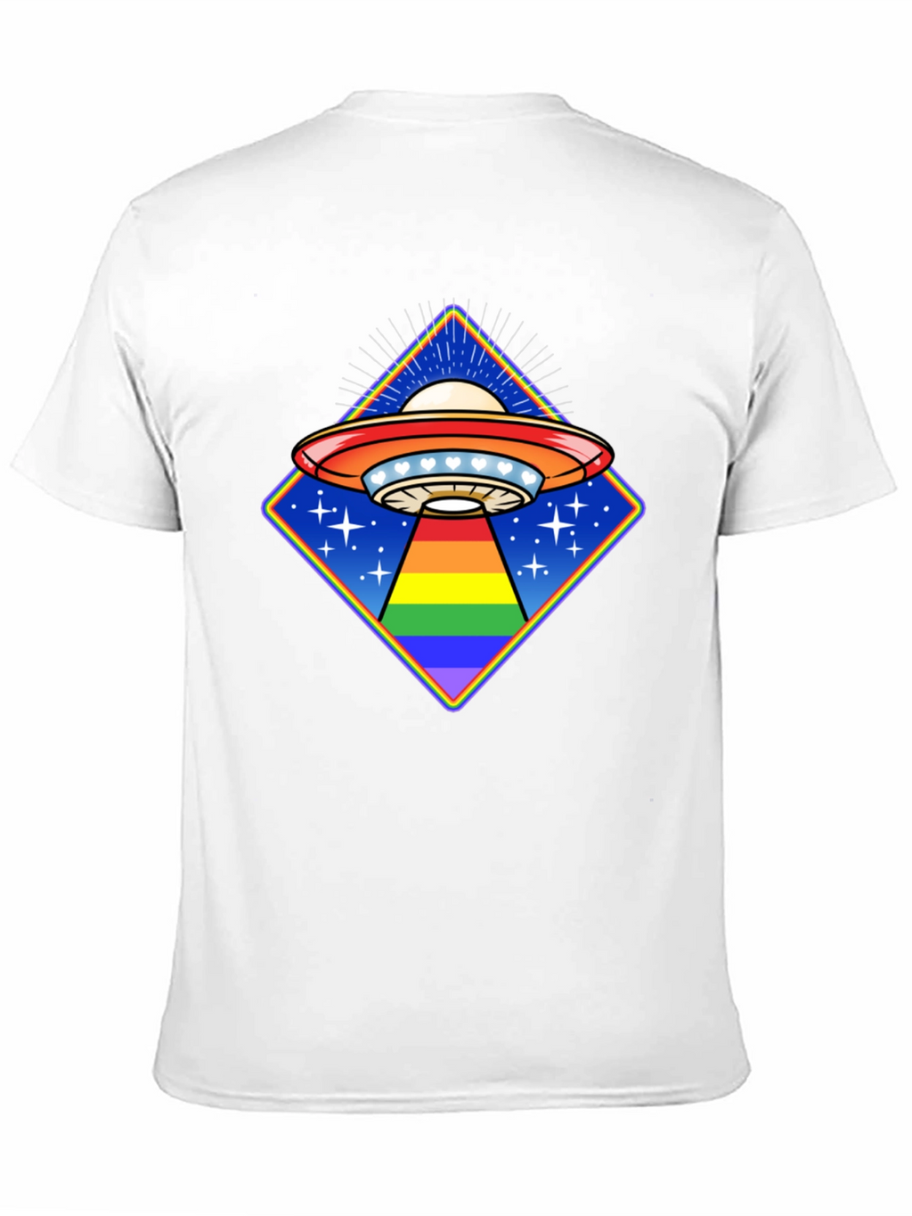 Rainbow Alien UFO T-Shirt