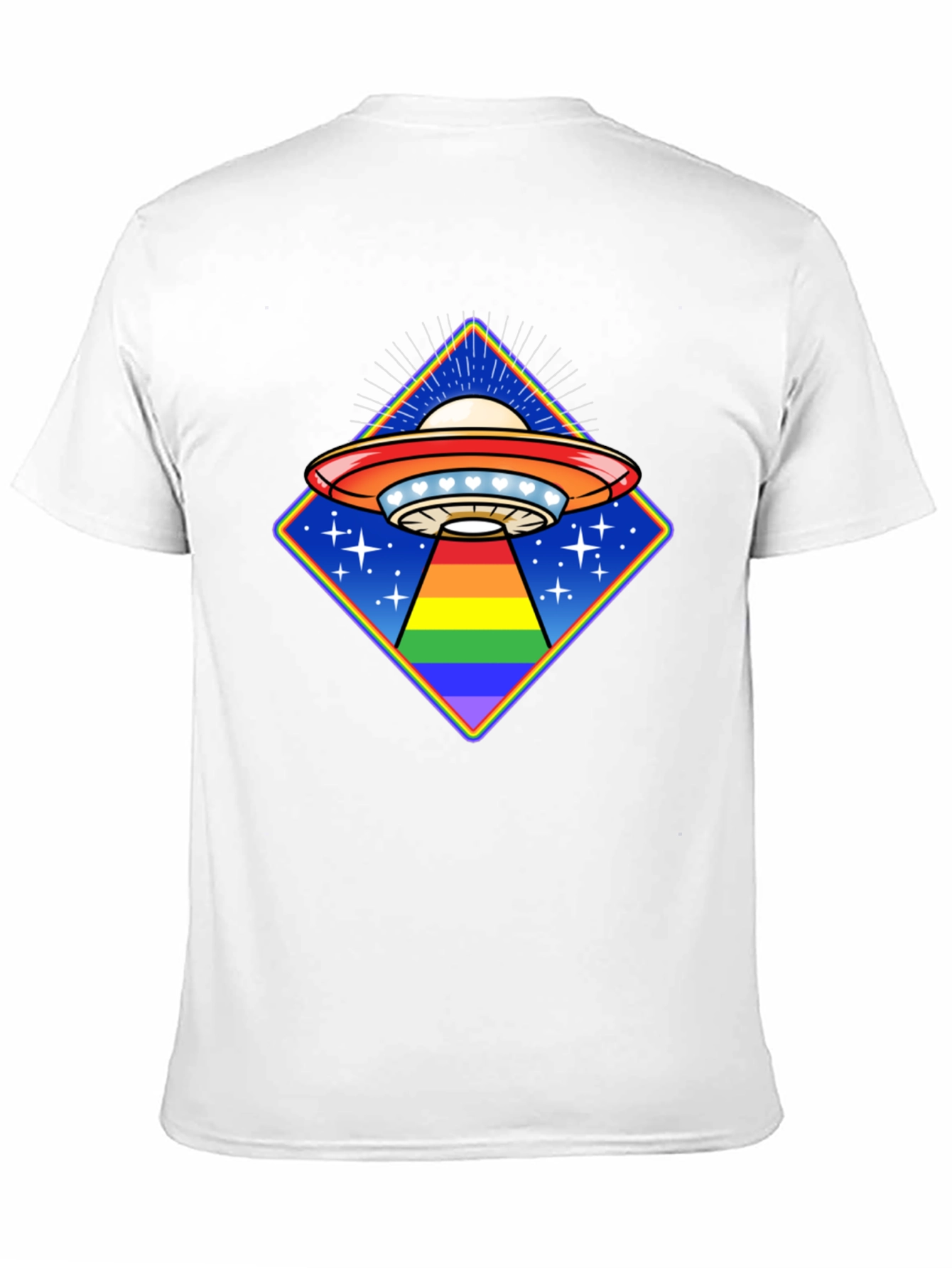 Rainbow Alien UFO T-Shirt