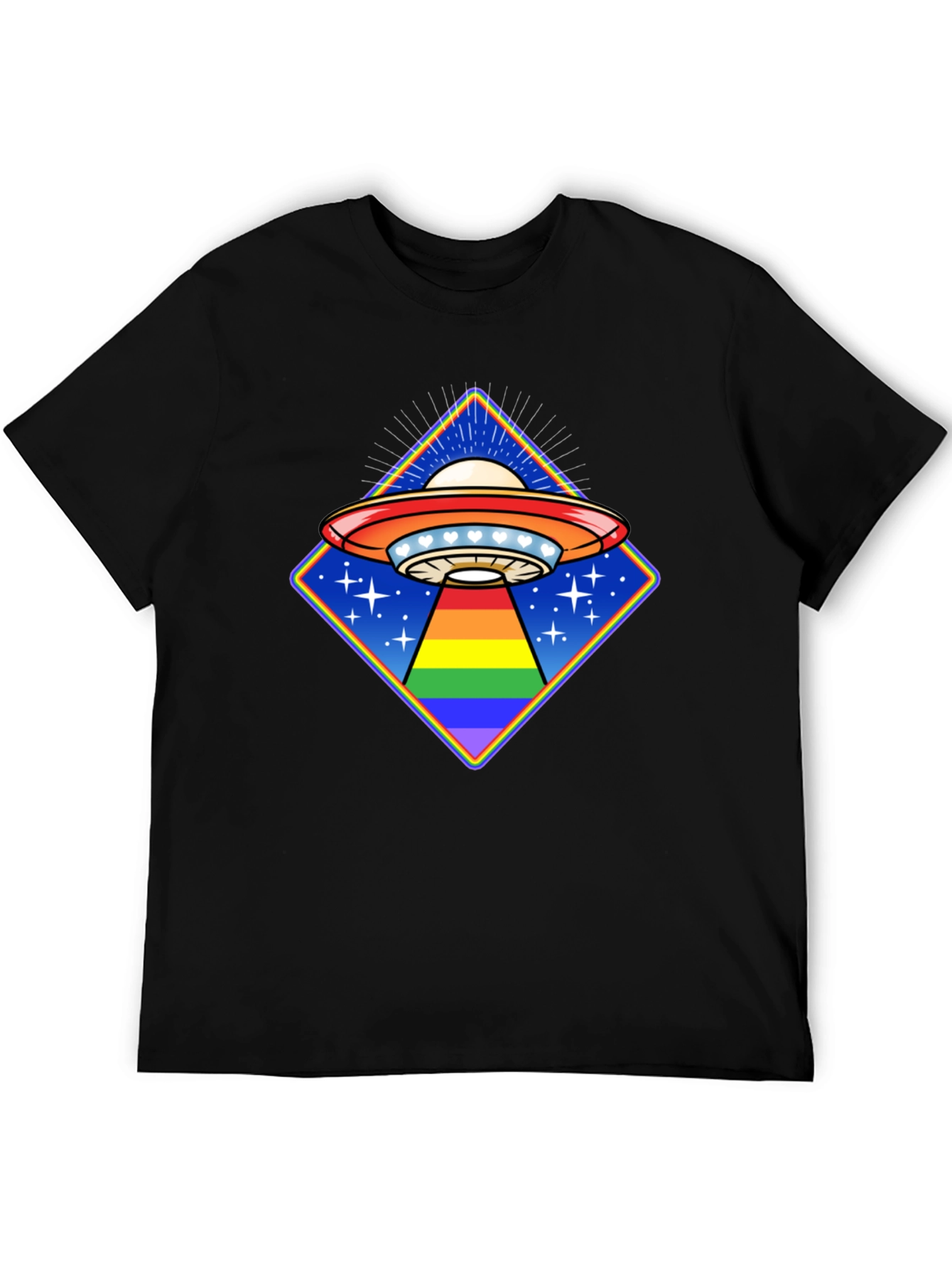 Rainbow Alien UFO T-Shirt
