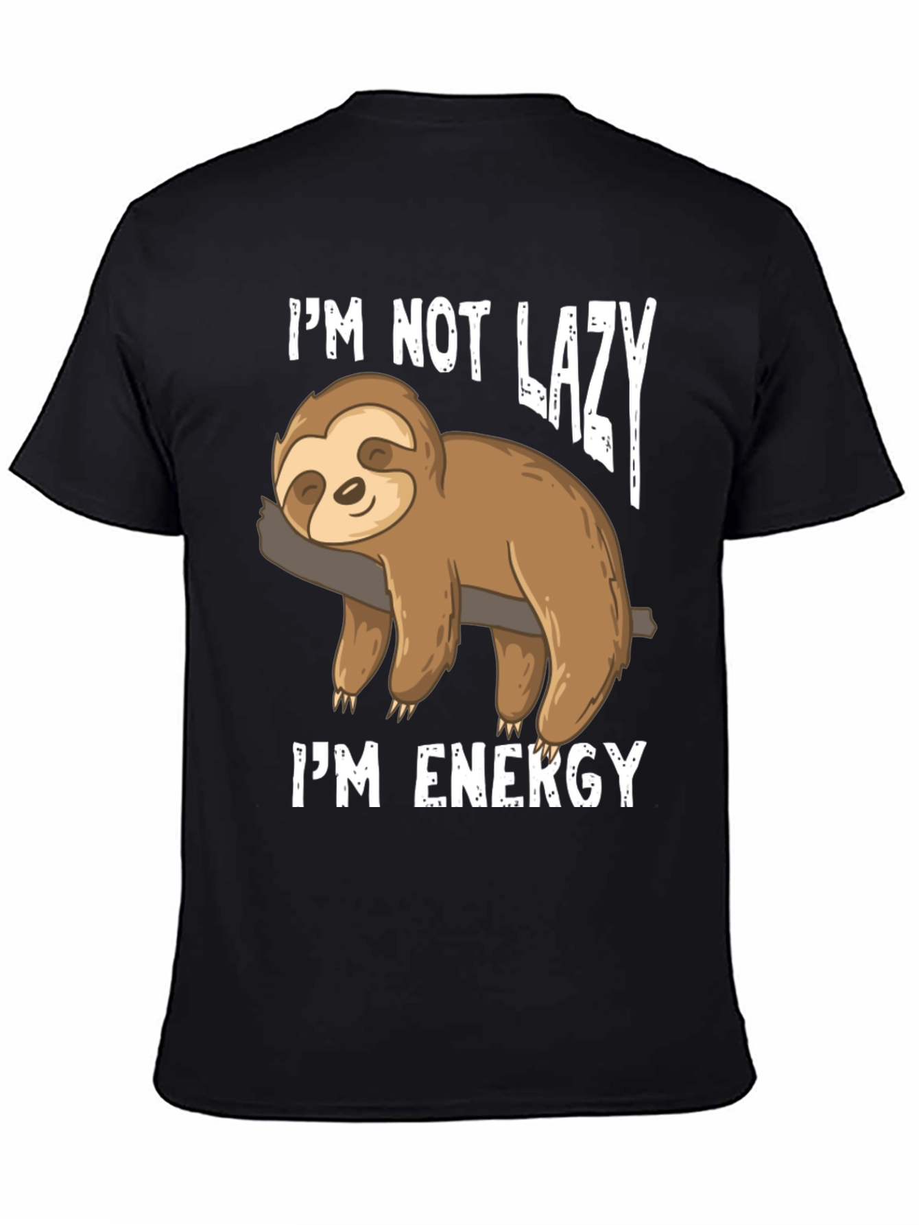 Lazy Sloth Energy T-Shirt - Funny Graphic Tee