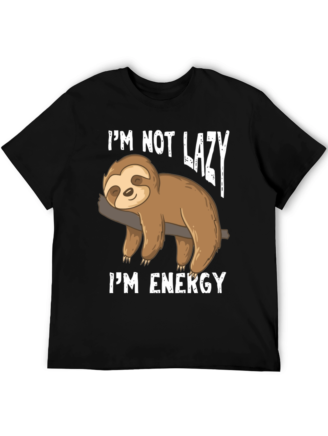 Lazy Sloth Energy T-Shirt - Funny Graphic Tee