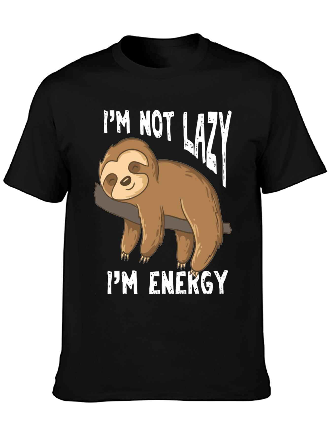 Lazy Sloth Energy T-Shirt - Funny Graphic Tee