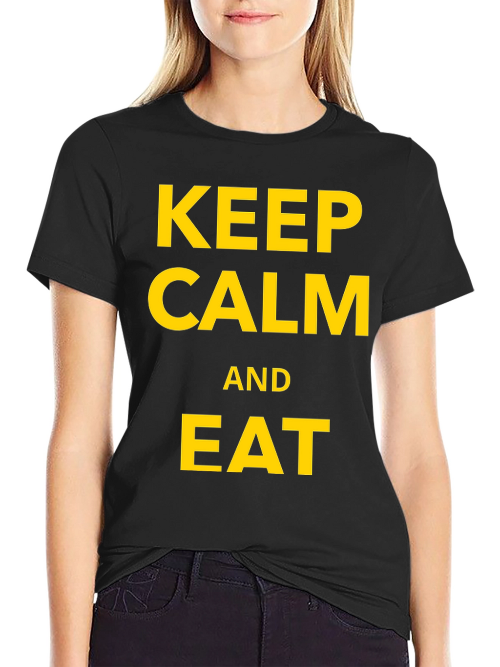 Keep Calm and Eat Black T-Shirt