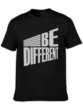 Be Different Graphic Tee - Black Cotton T-Shirt
