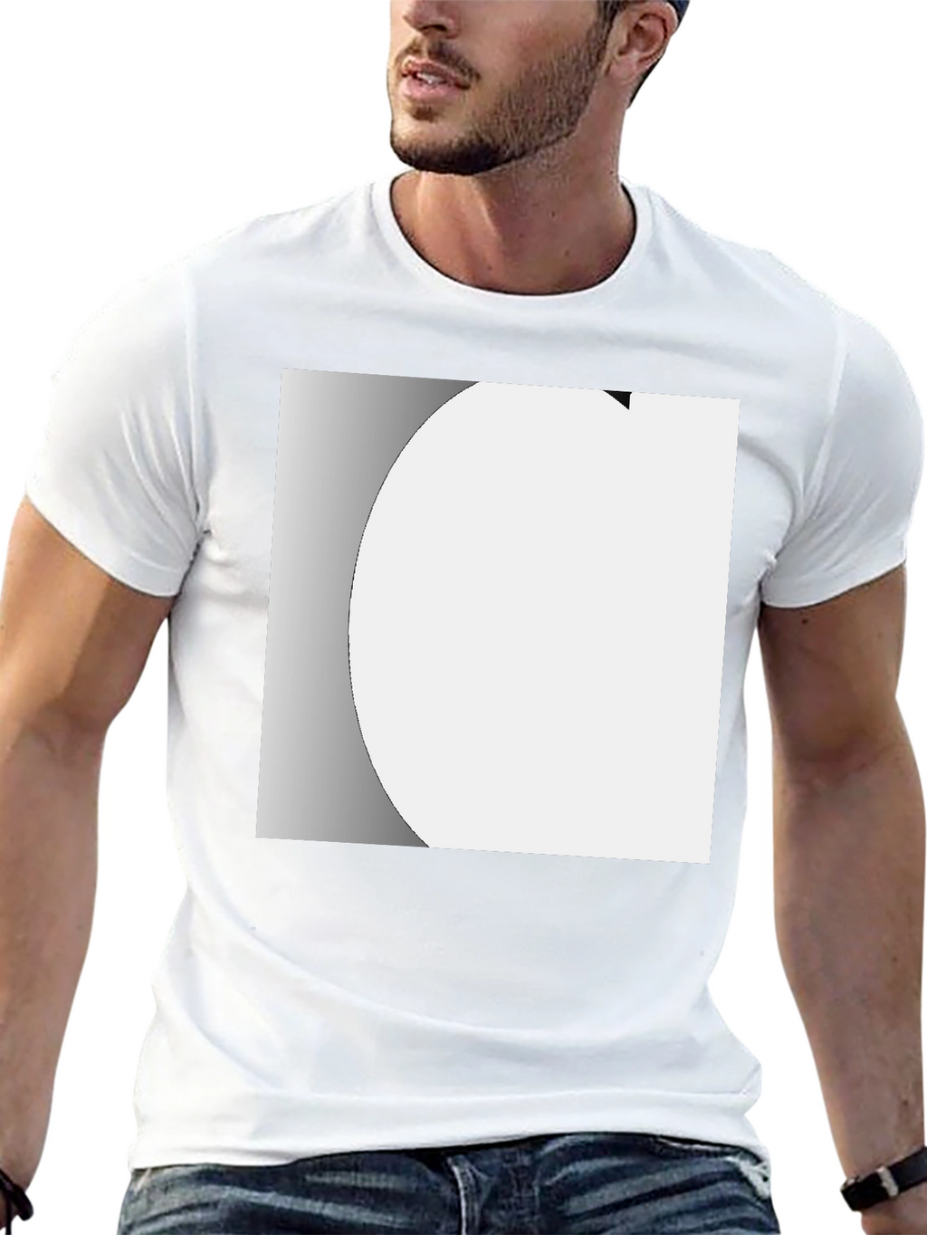 Modern Black Crew Neck T-Shirt
