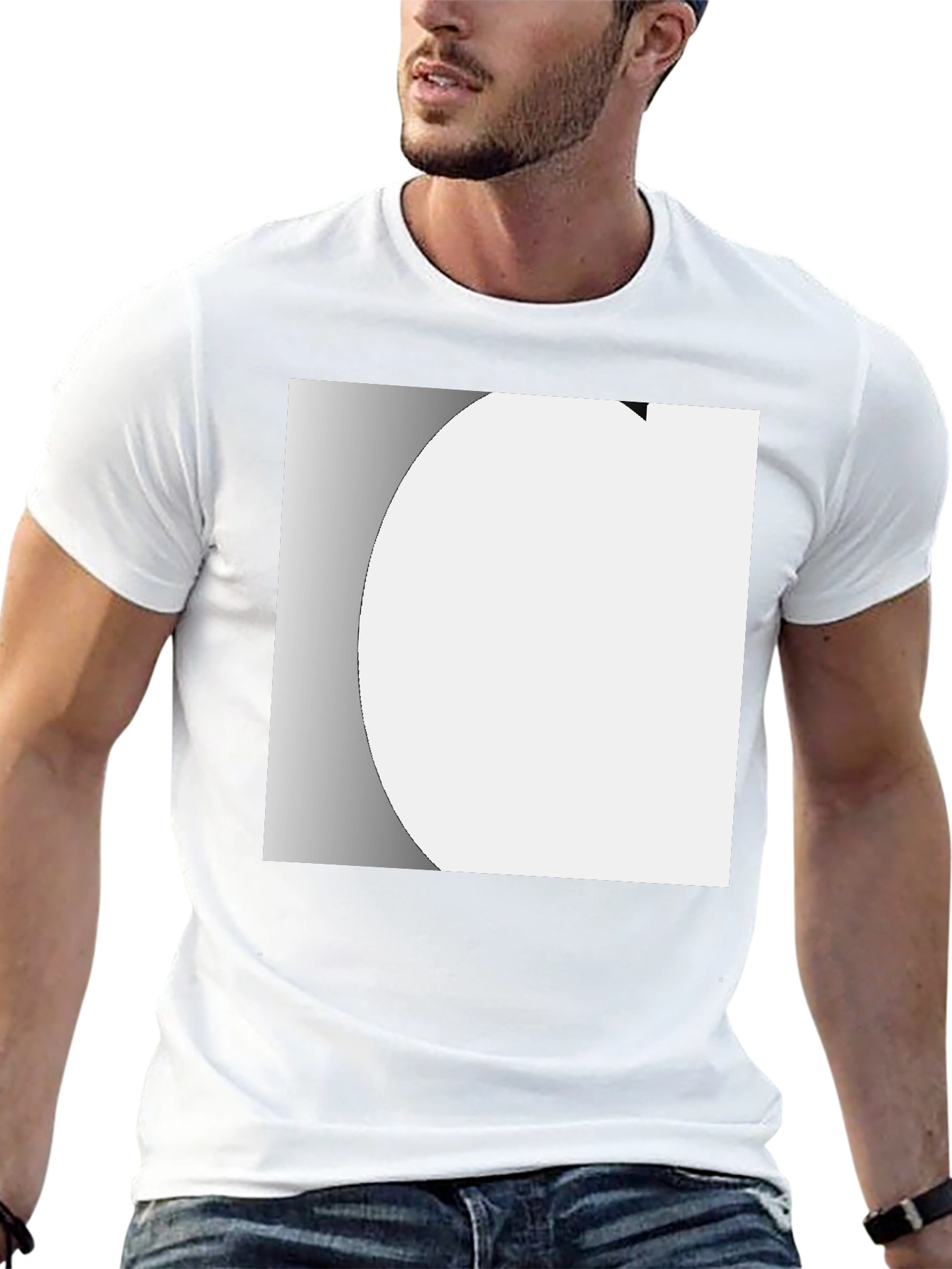 Modern Black Crew Neck T-Shirt