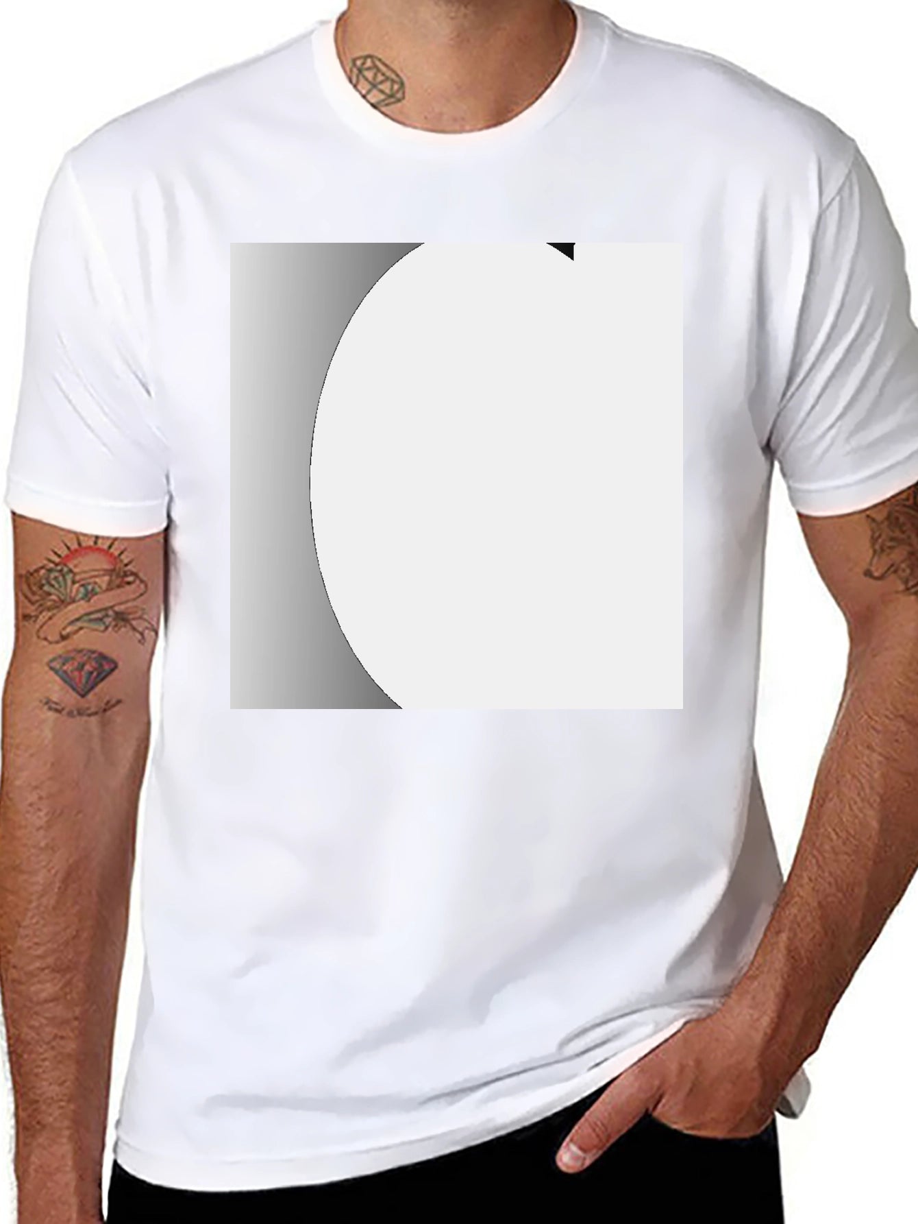 Modern Black Crew Neck T-Shirt