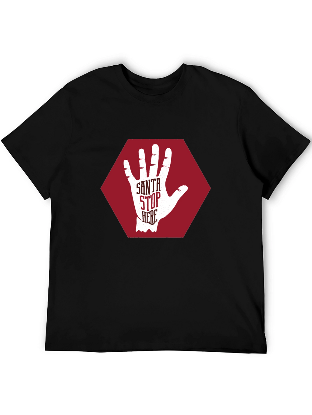 Santa Stop Here Graphic T-Shirt