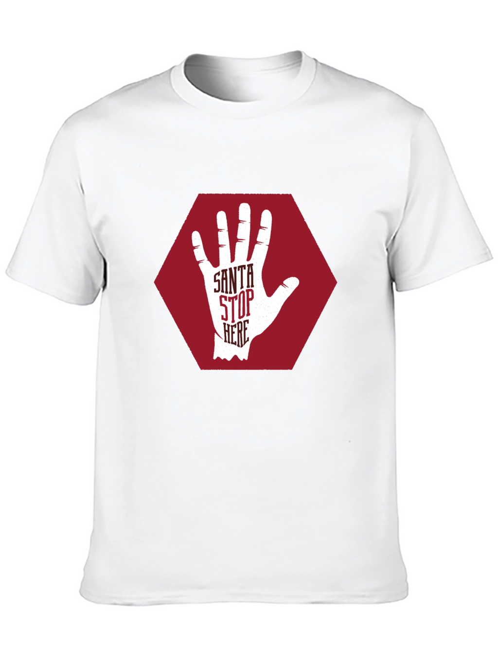 Santa Stop Here Graphic T-Shirt