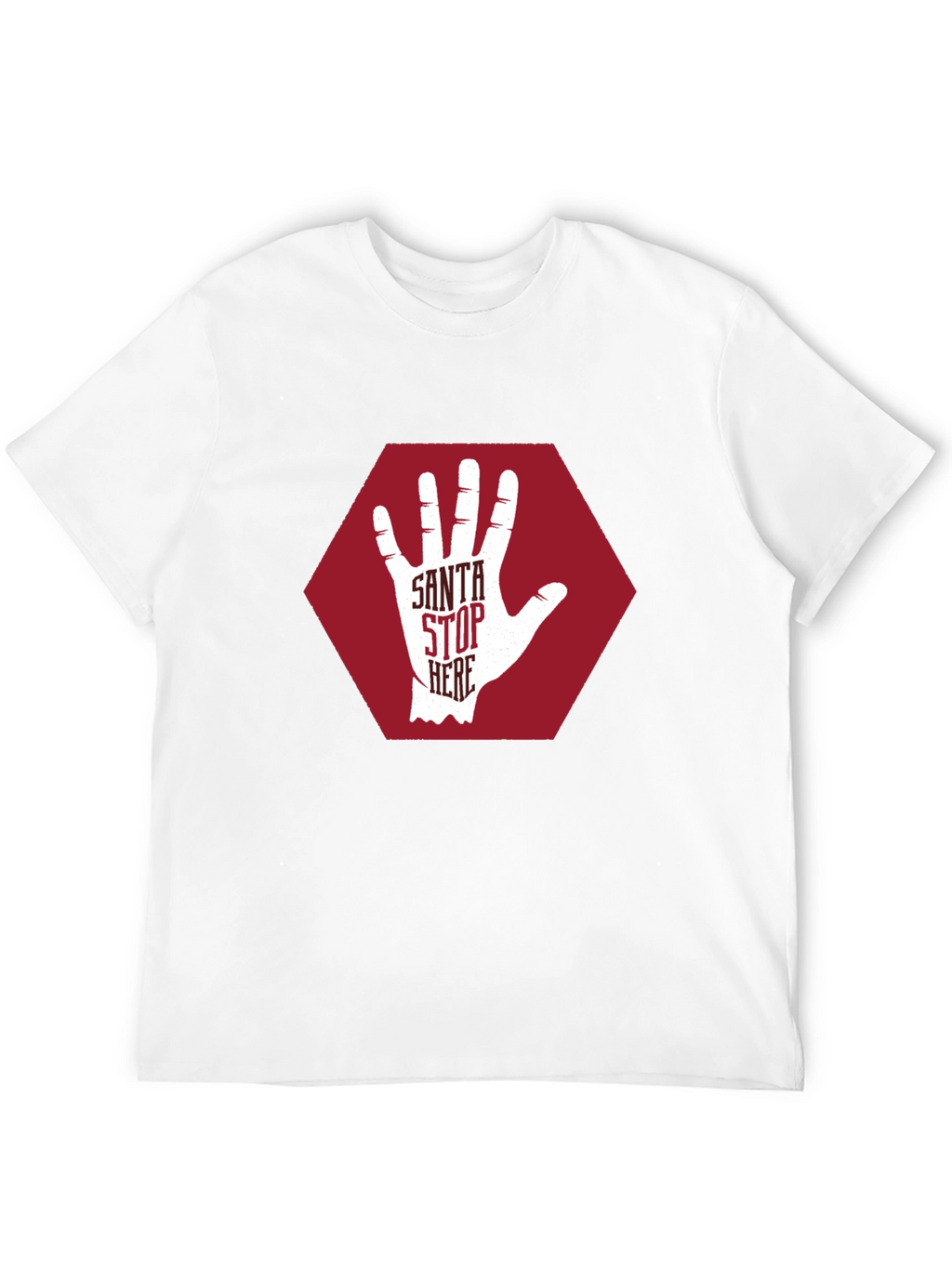 Santa Stop Here Graphic T-Shirt