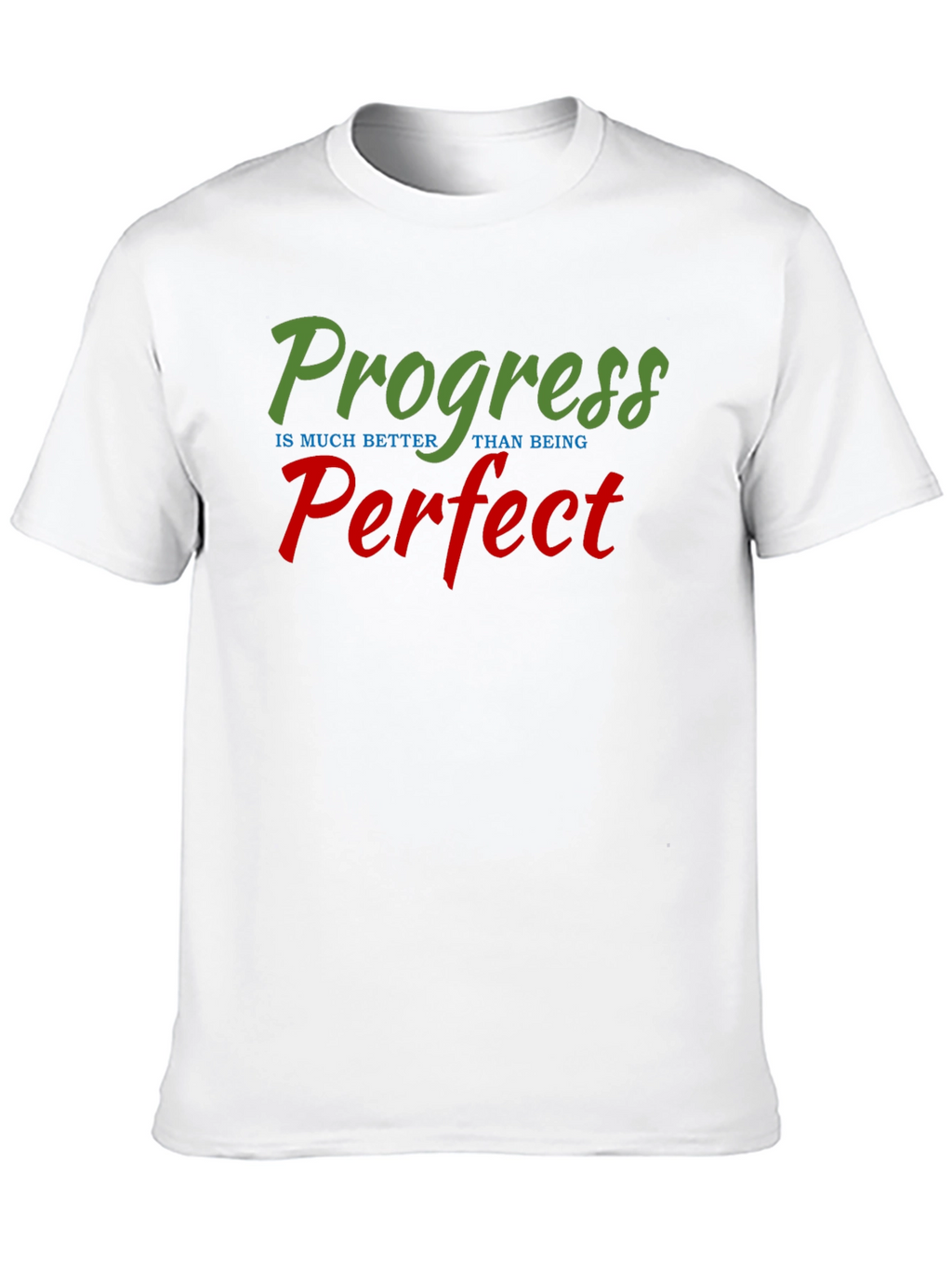 Progress Over Perfection Black T-Shirt