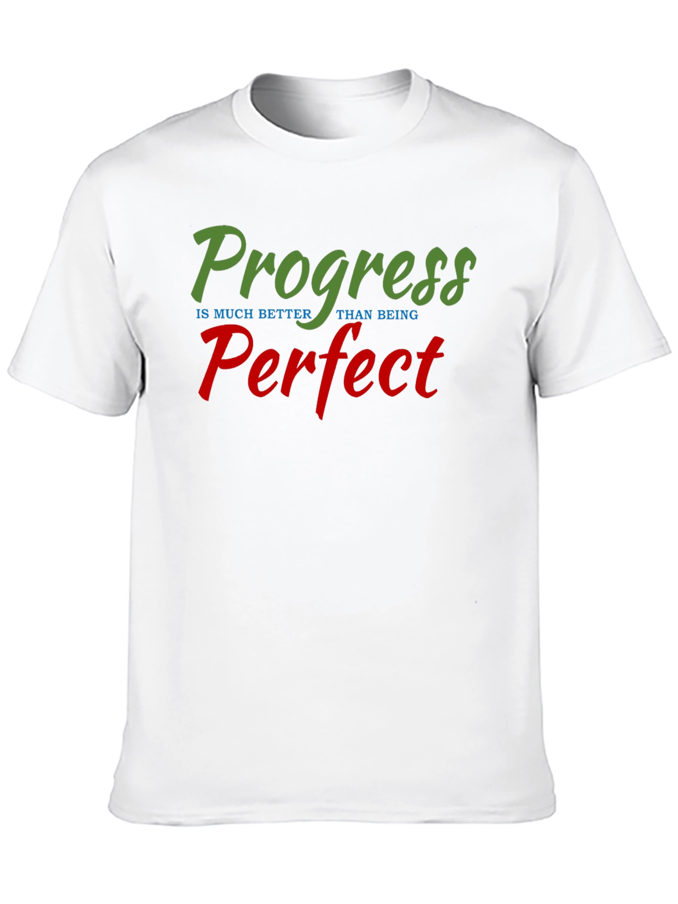 Progress Over Perfection Black T-Shirt