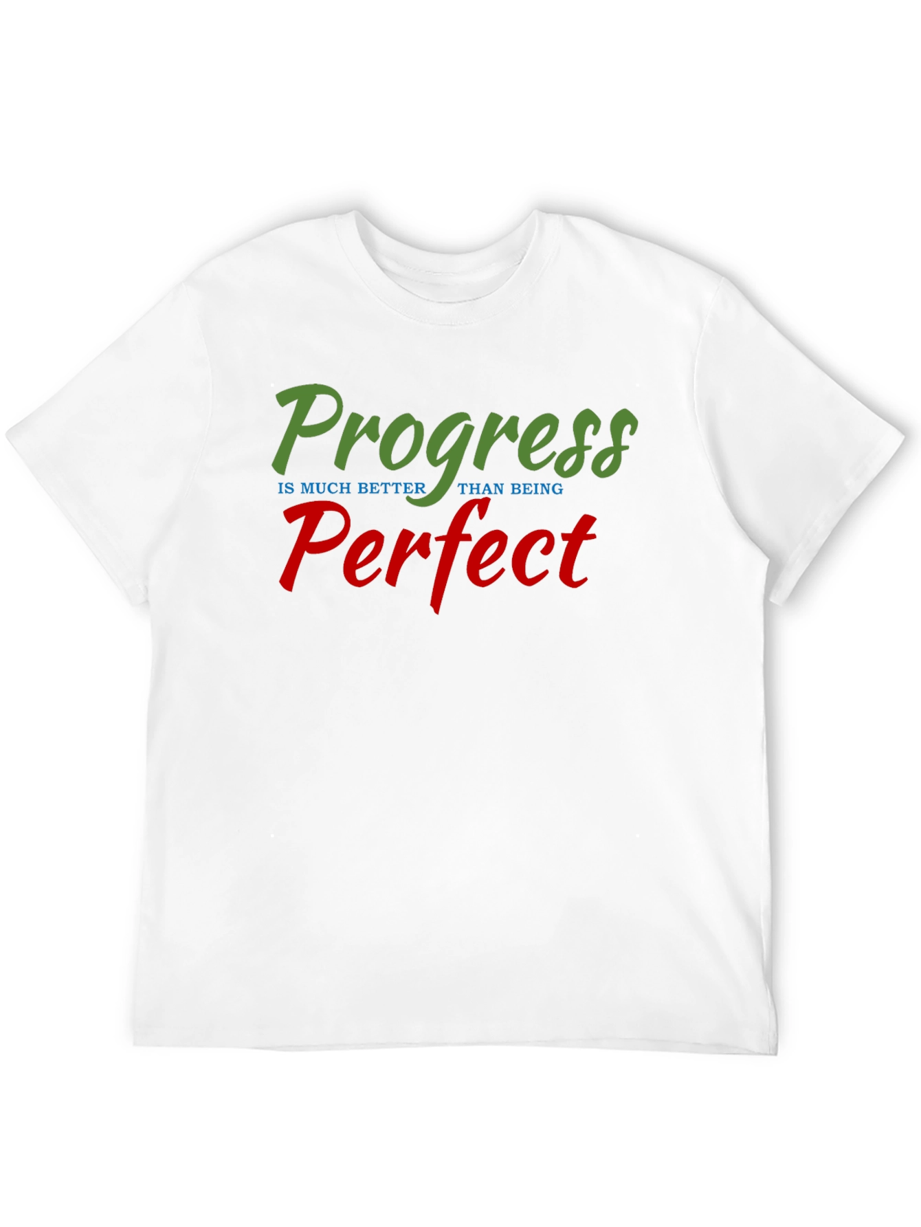 Progress Over Perfection Black T-Shirt