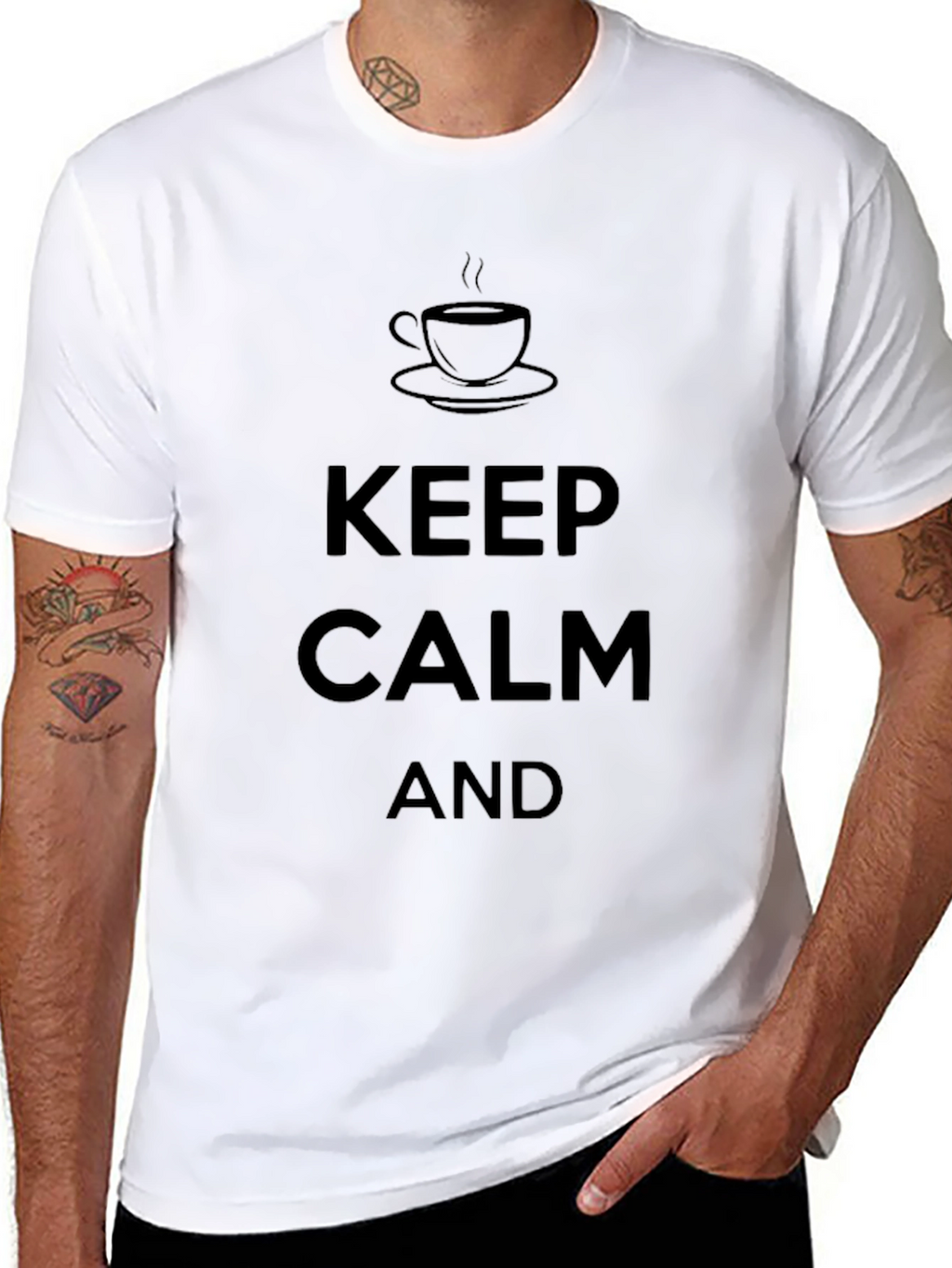 Keep Calm Coffee Black T-Shirt