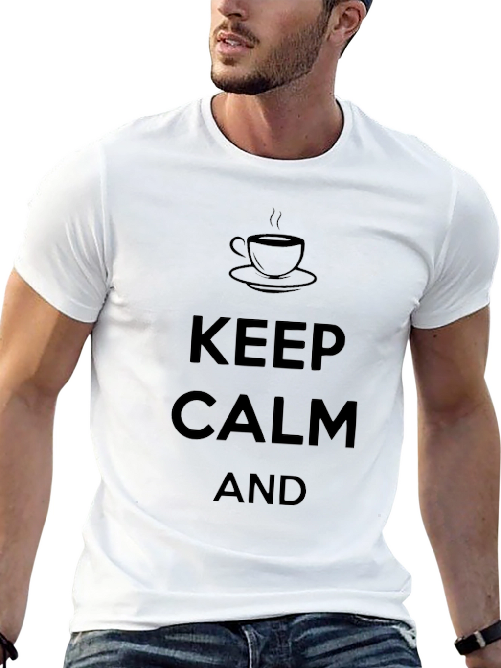 Keep Calm Coffee Black T-Shirt