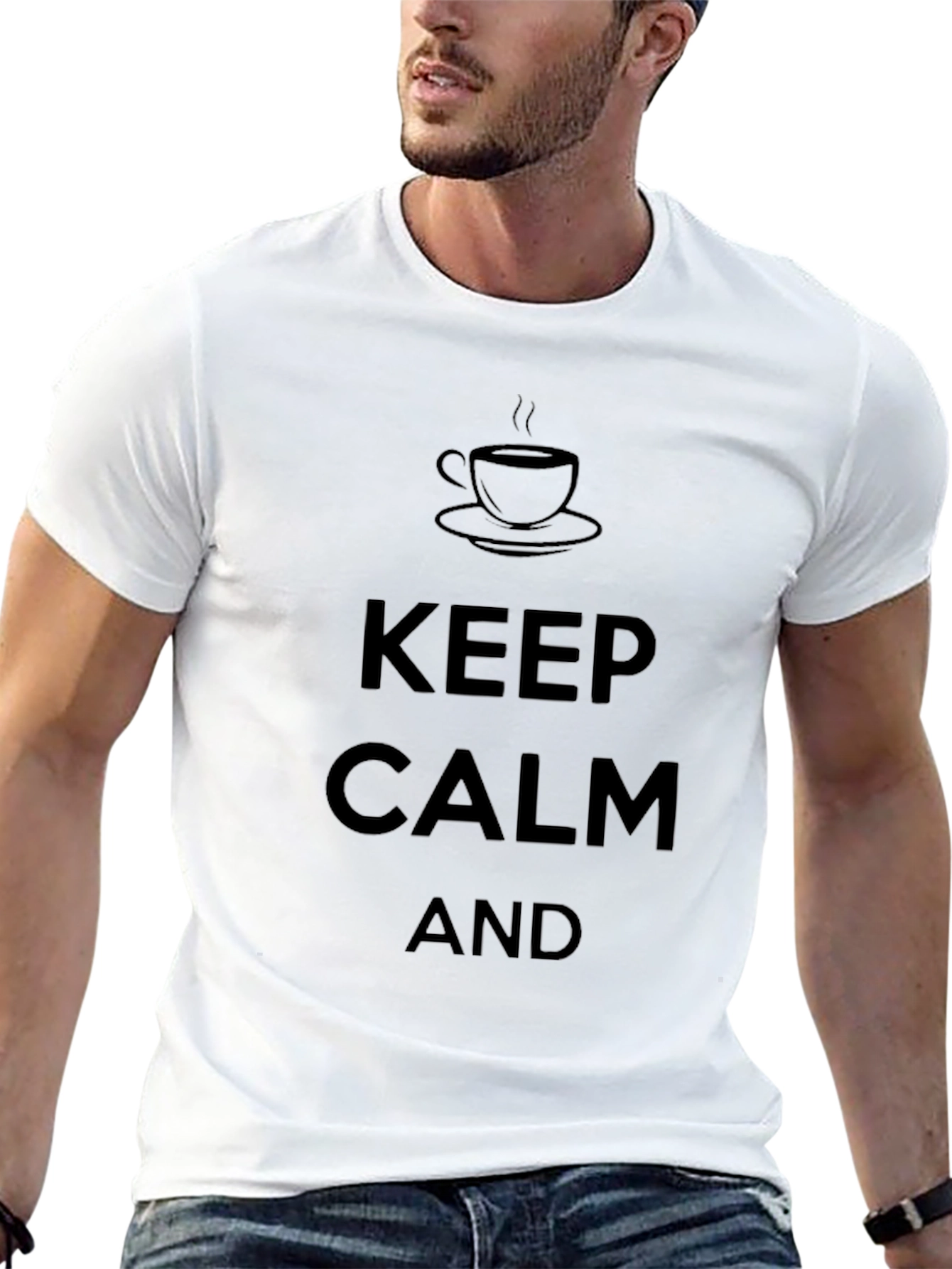 Keep Calm Coffee Black T-Shirt