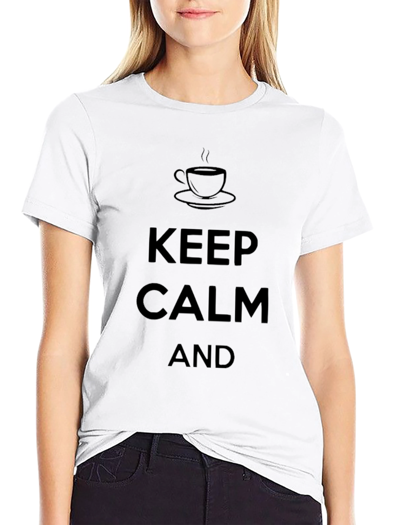 Keep Calm Coffee Black T-Shirt