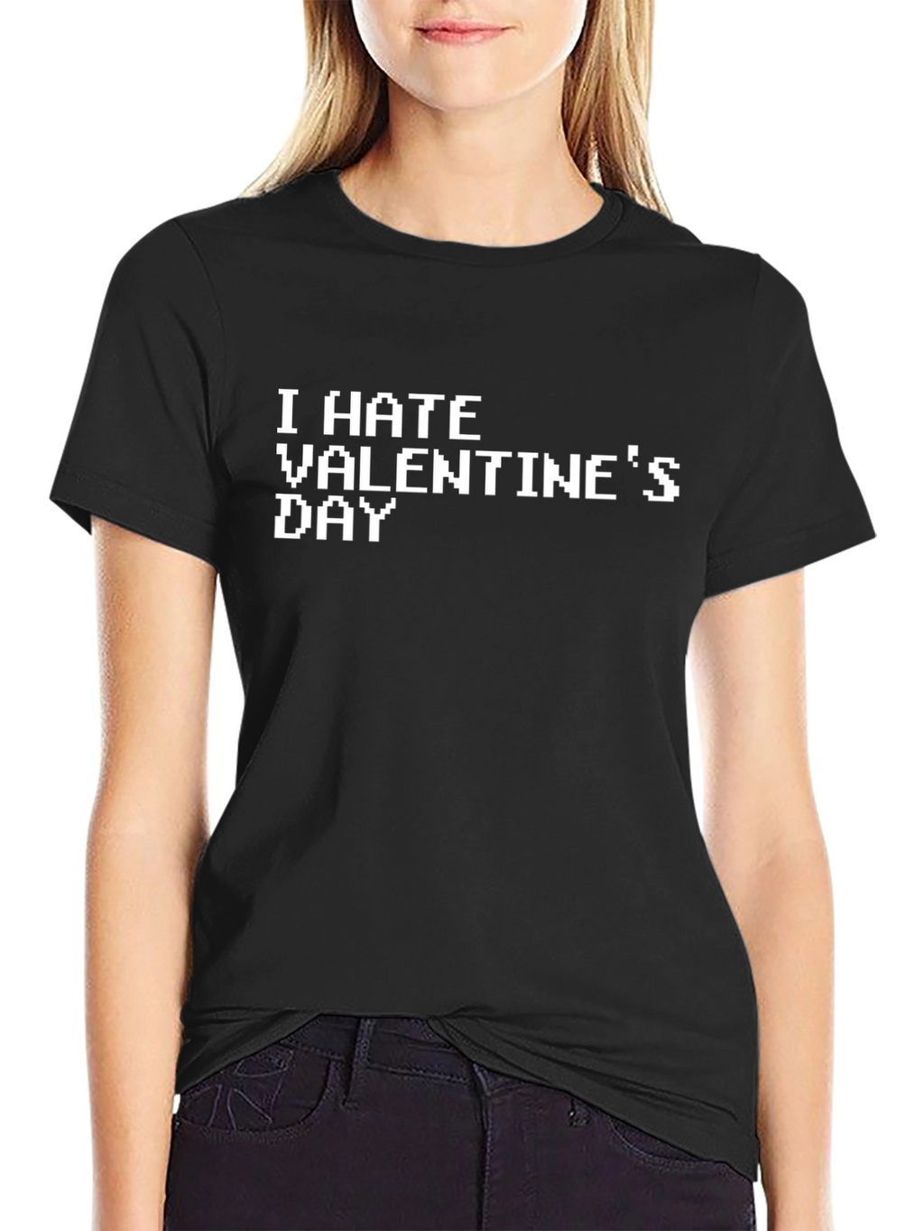 I Hate Valentines Day Pixel T-Shirt