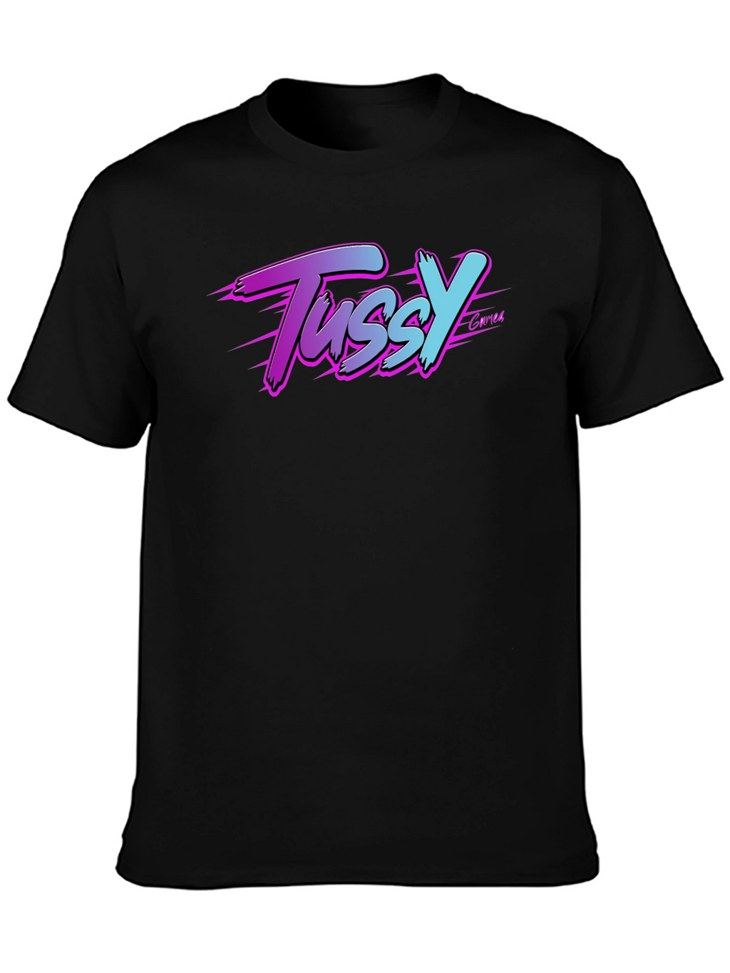 Tussy Gamer Black T-Shirt - Retro Style
