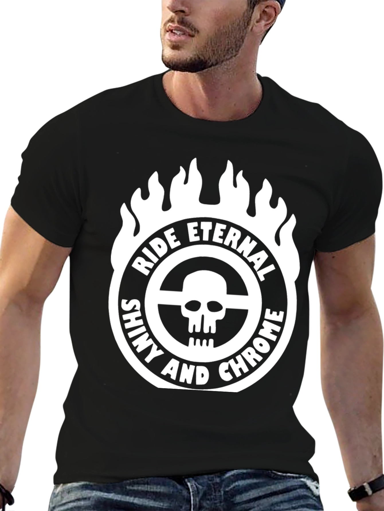 Ride Eternal Shiny and Chrome Black T-Shirt