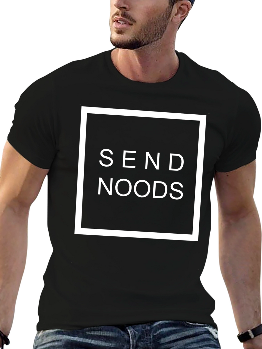 Send Noods Graphic Tee - Trendy Black T-Shirt