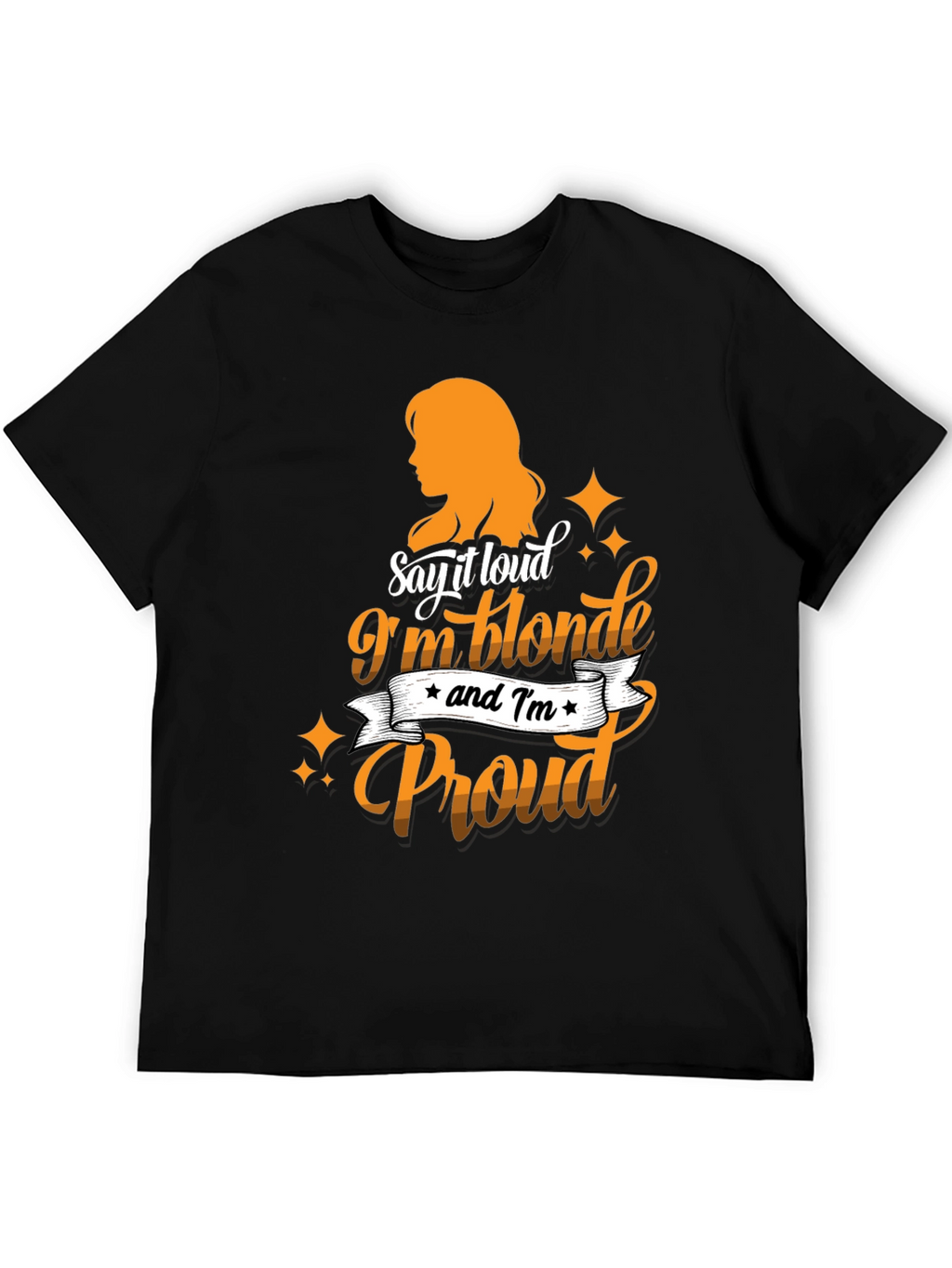 Blonde & Proud Graphic Tee - Black Cotton T-Shirt
