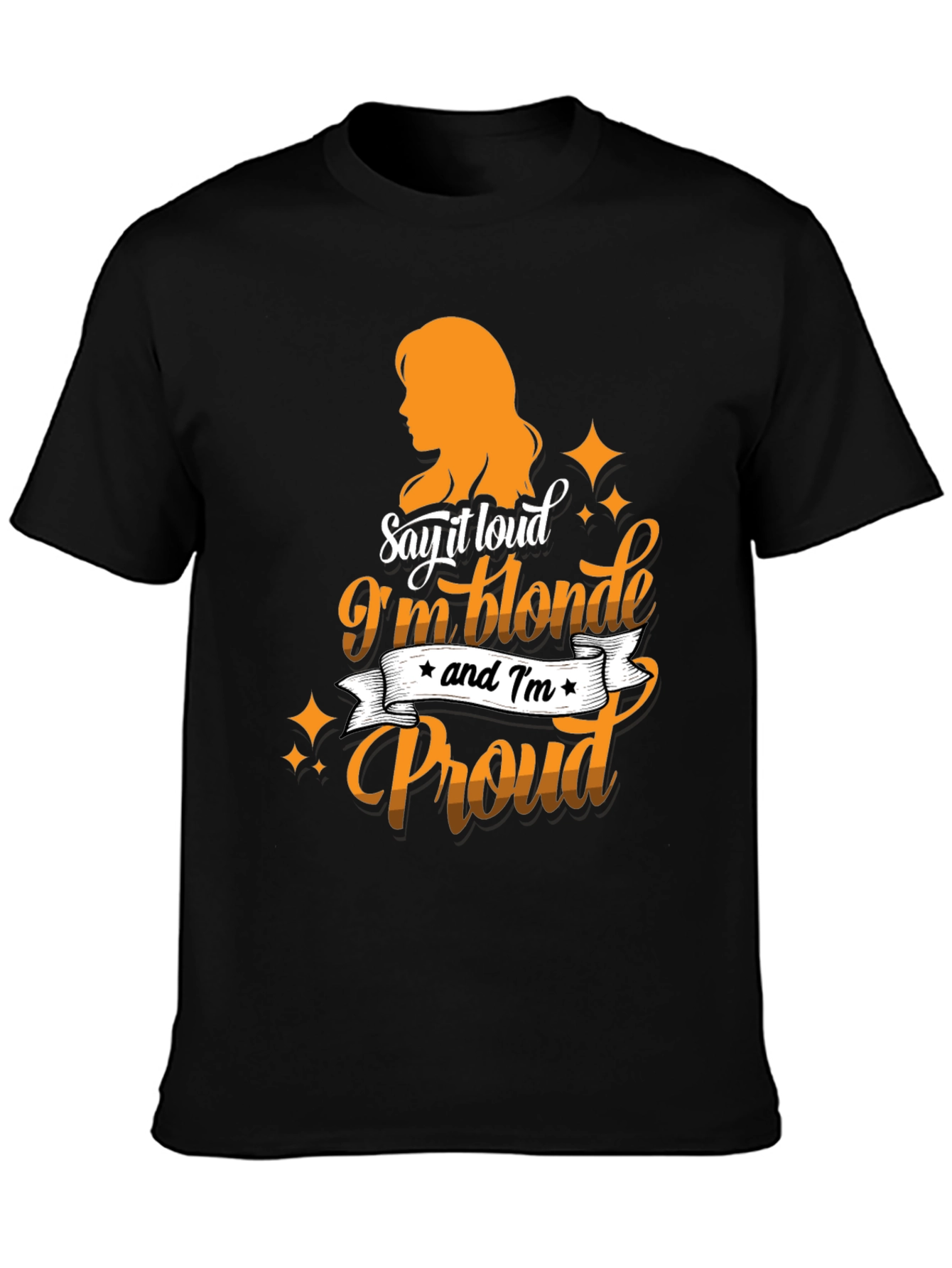 Blonde & Proud Graphic Tee - Black Cotton T-Shirt