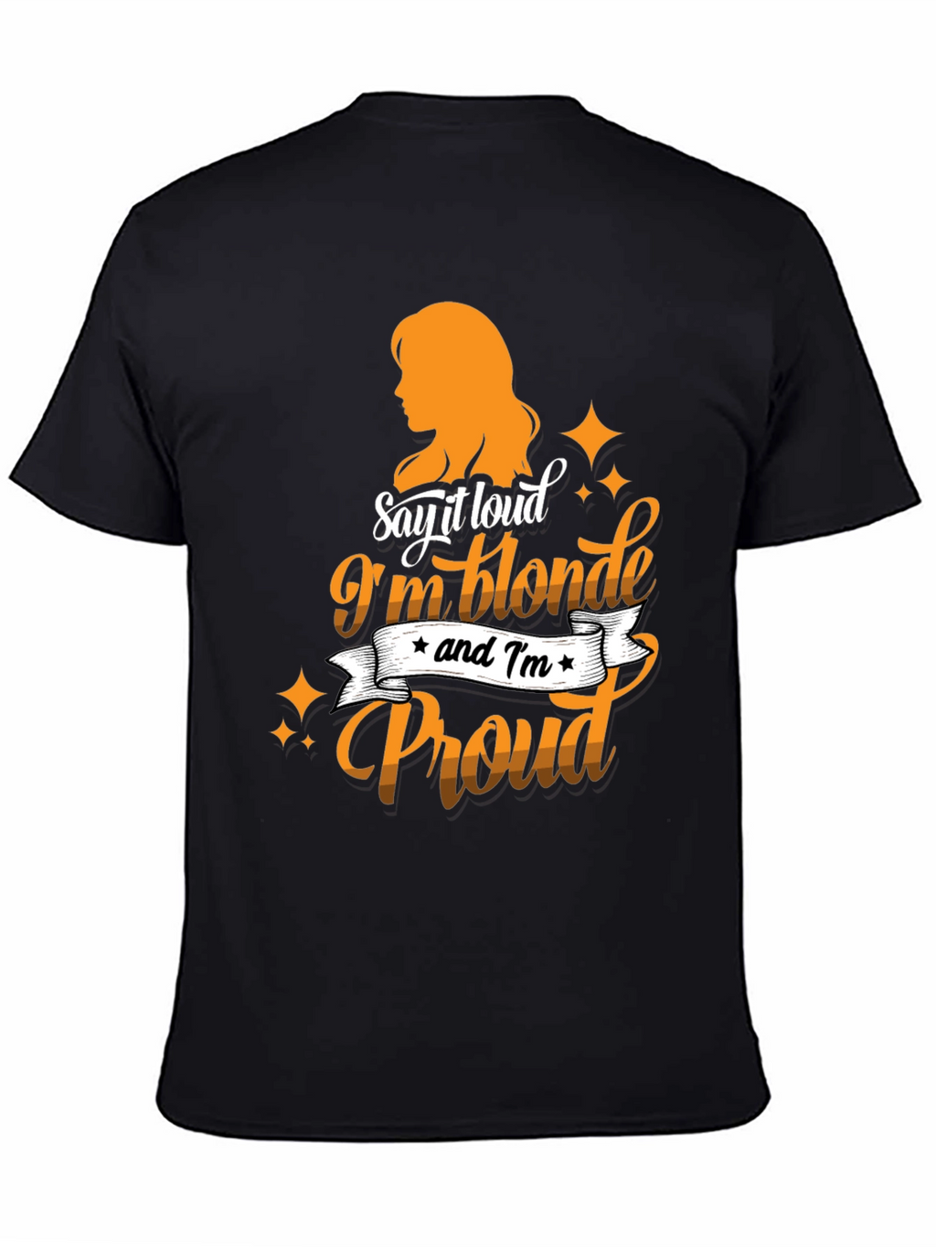 Blonde & Proud Graphic Tee - Black Cotton T-Shirt