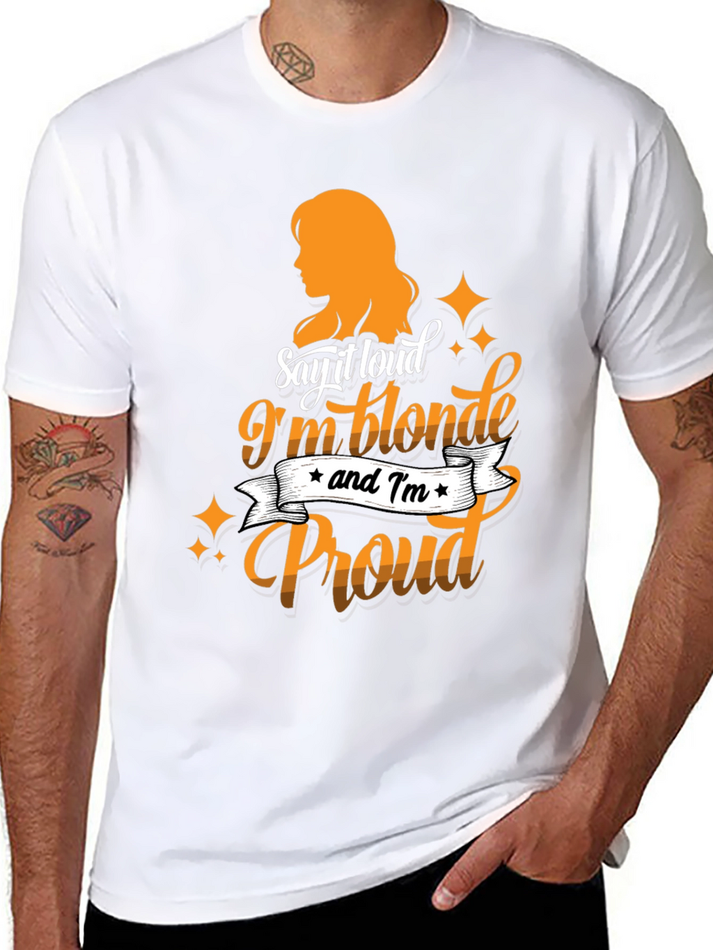 Blonde & Proud Graphic Tee - Black Cotton T-Shirt